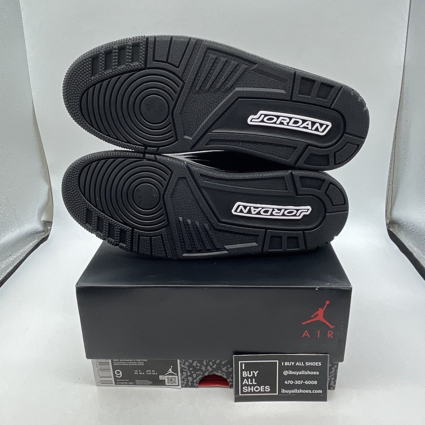 Size 9 - Air Jordan 3 Retro 2025 Black Cat (CT8532-001)