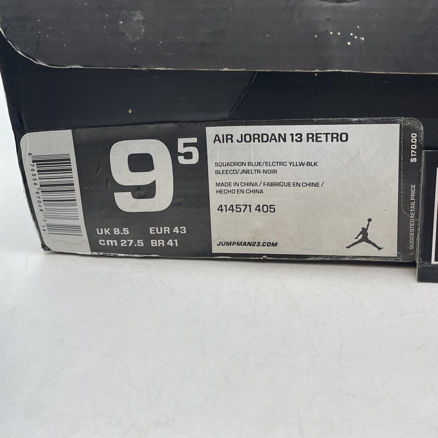 Size 9.5 - Air Jordan 13 Retro Squadron Blue (414571-405)