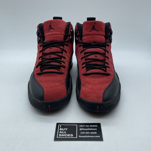 Size 9 - Jordan 12 Retro Reverse Flu Game 2020 Red Black Suede (CT8013-602)