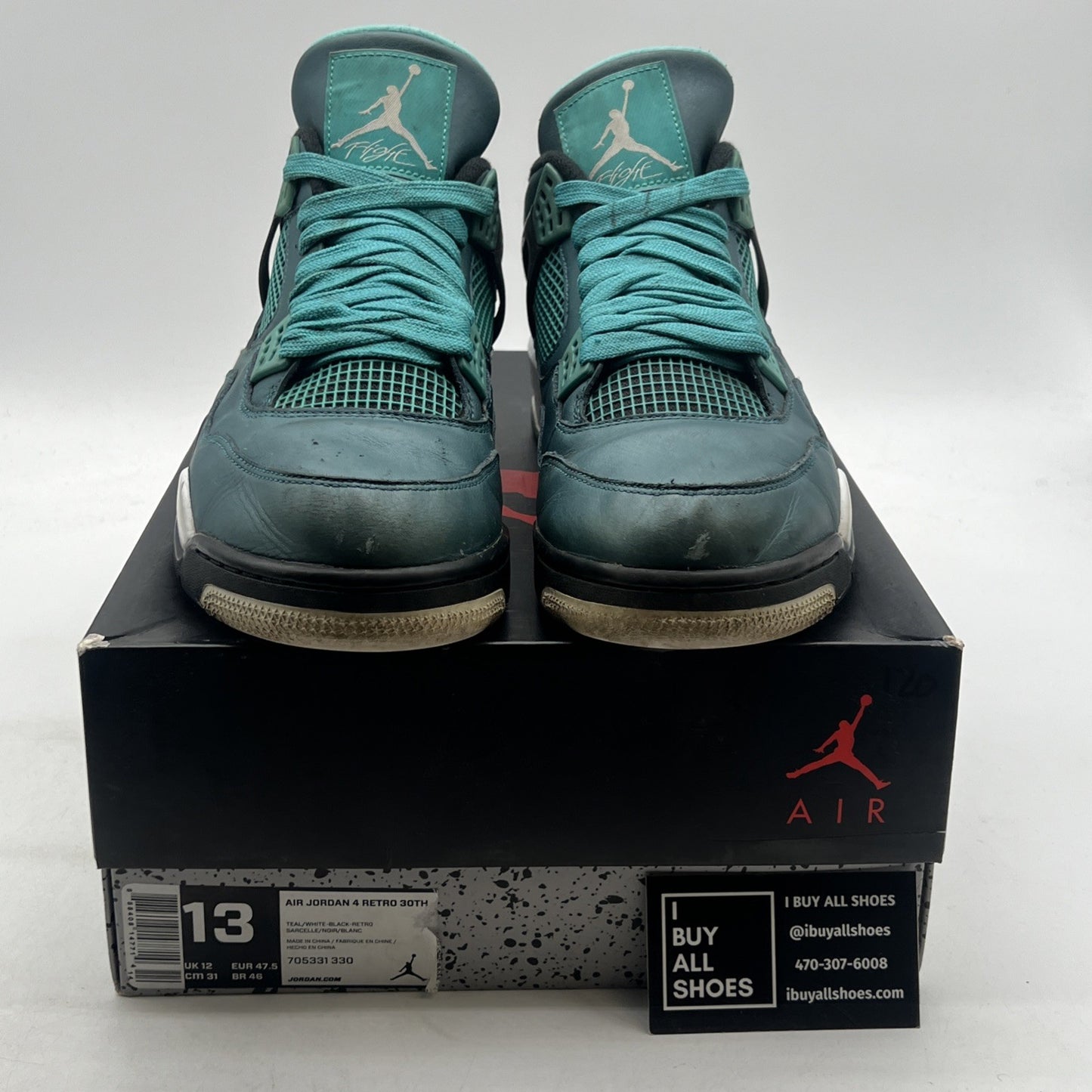 Size 13 - Air Jordan 4 Retro Teal (705331-330)
