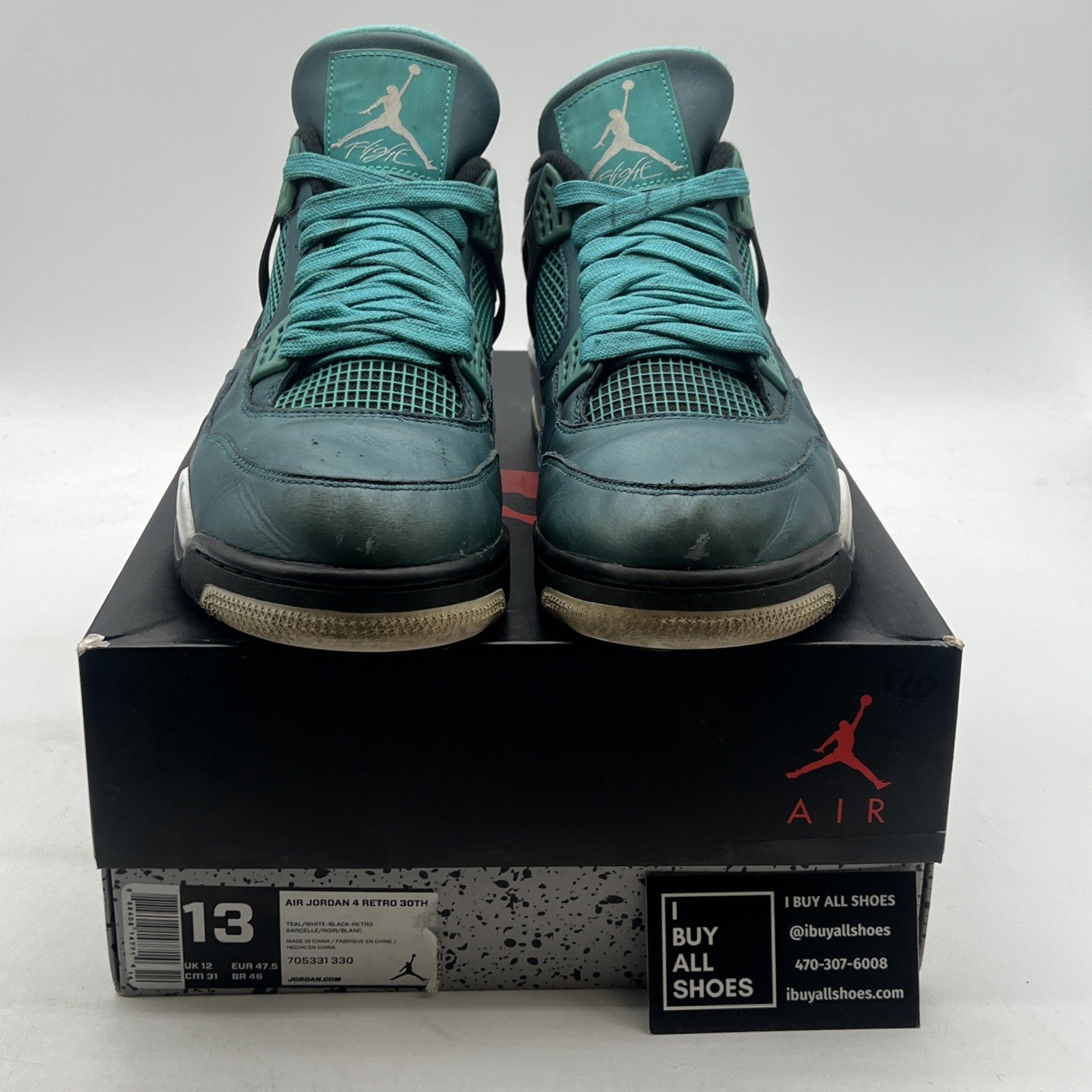 Size 13 - Air Jordan 4 Retro Teal (705331-330)