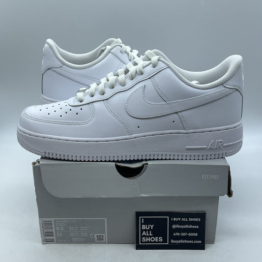 Size 9.5 - Nike Air Force 1 '07 Low Triple White (CW2288-111)