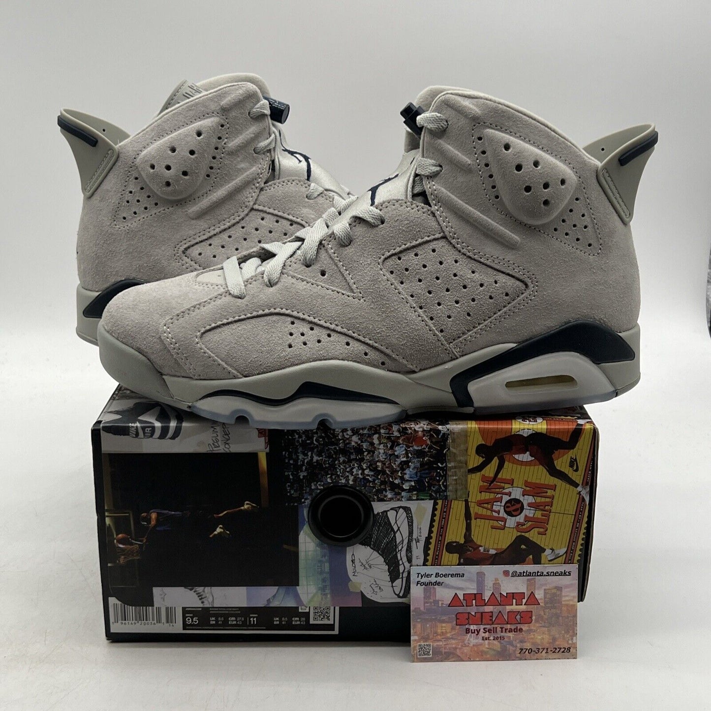 Size 9.5 - Jordan 6 Retro Mid Georgetown Suede Navy (CT8529-012)