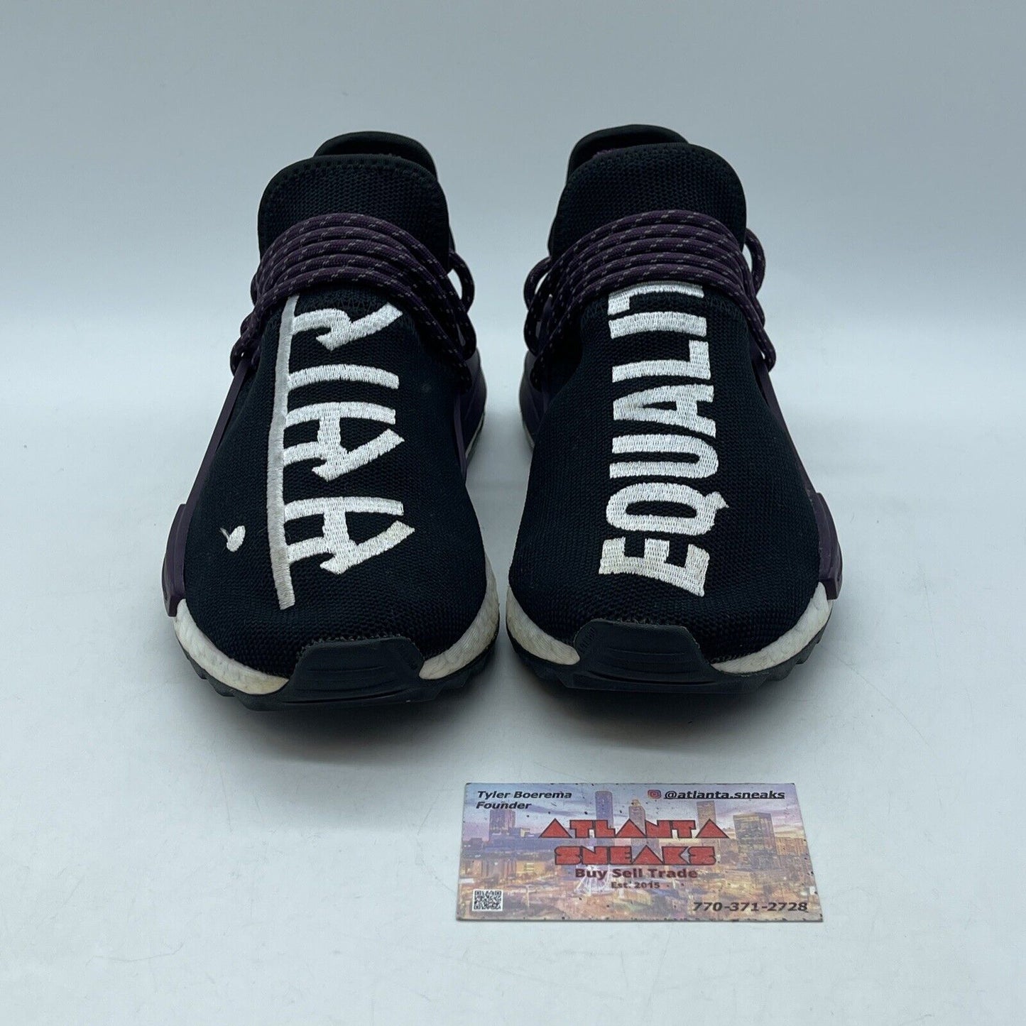 Size 5 - adidas Pharrell x NMD Human Race Trail Equality Purple Black White