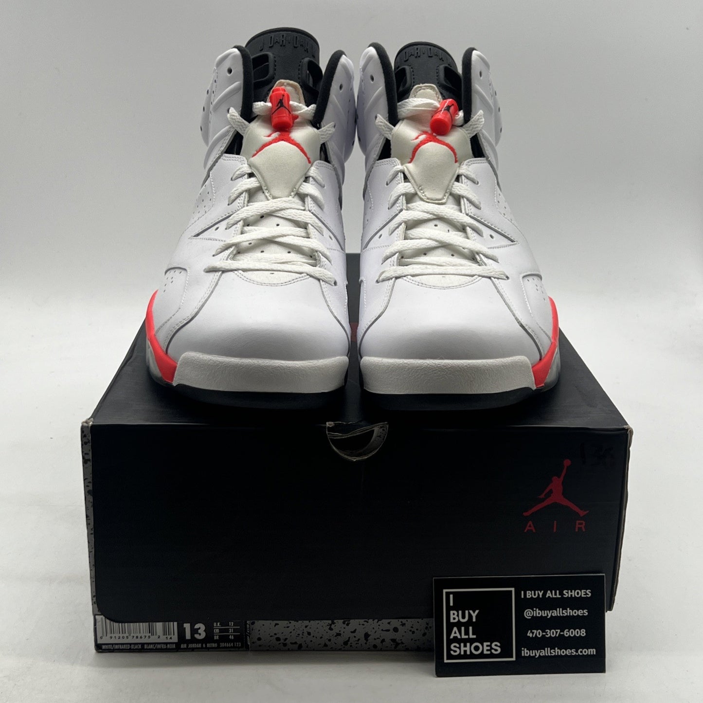 Size 13 - Air Jordan 6 Retro 2014 White Infrared (384664-123)