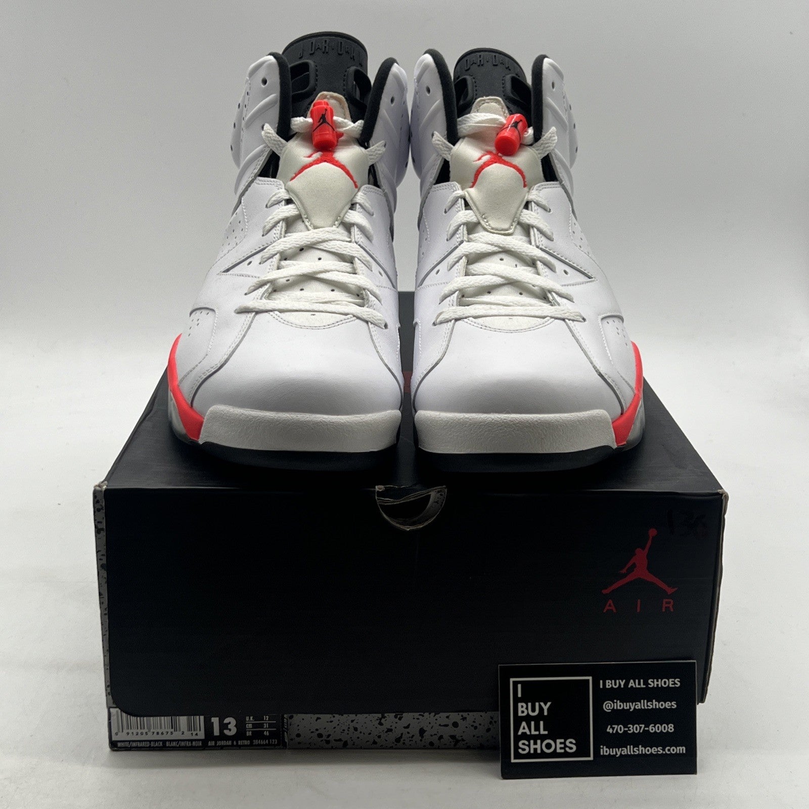 Size 13 - Air Jordan 6 Retro 2014 White Infrared (384664-123)