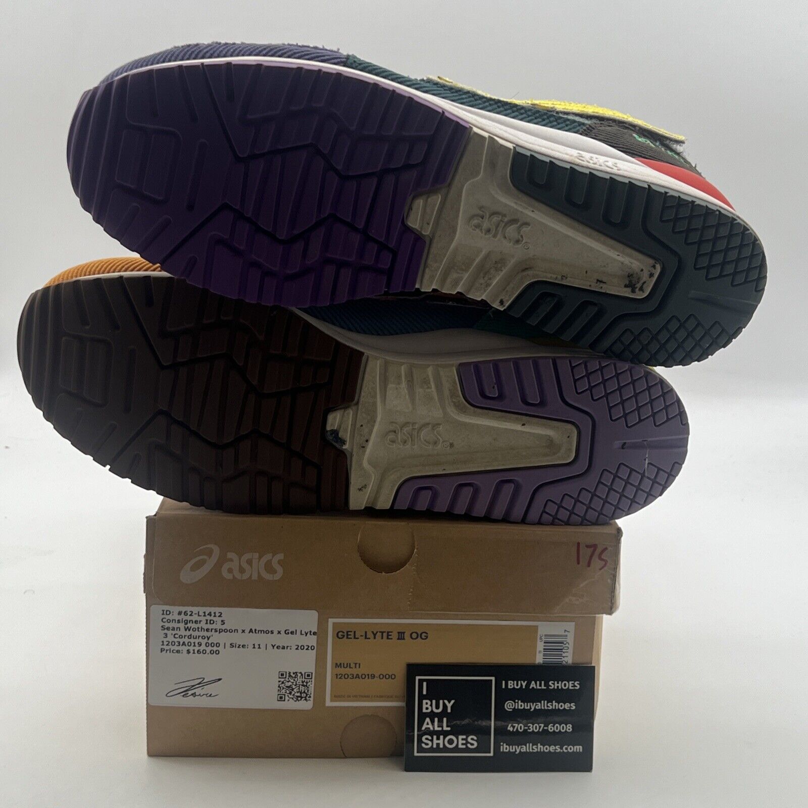 Size 11 - ASICS Sean Wotherspoon x Atmos x Gel Lyte 3 Corduroy (1203A019-000)