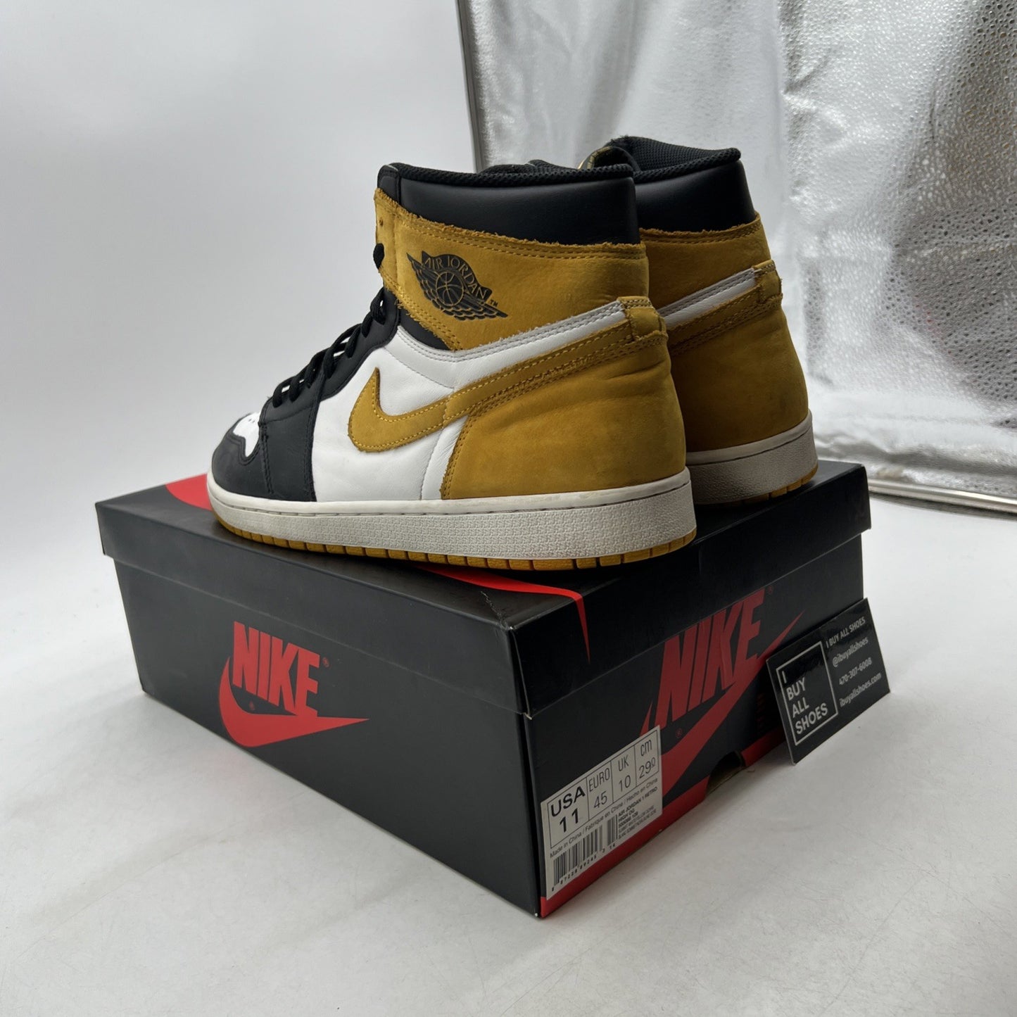 Size 11 - Air Jordan 1 Retro OG High Best Hand in the Game - Yellow Ochre