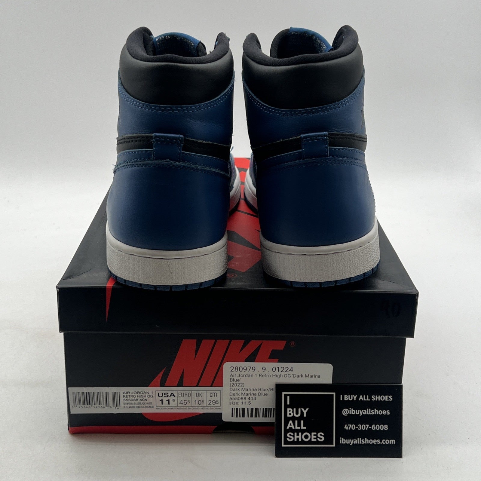Size 11.5 - Air Jordan 1 Retro OG High Dark Marina Blue (555088-404)