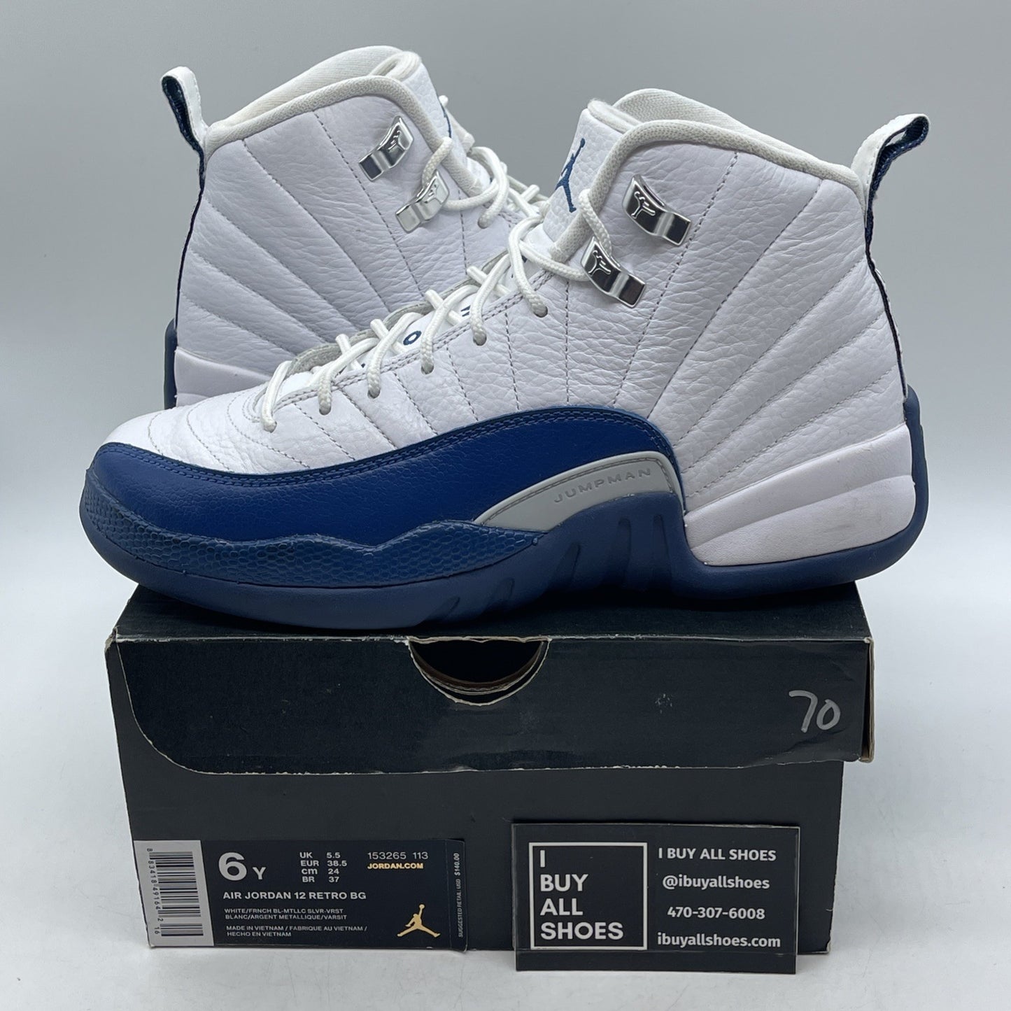 Size 6Y - Air Jordan 12 Retro French Blue 2016 (153265-113)