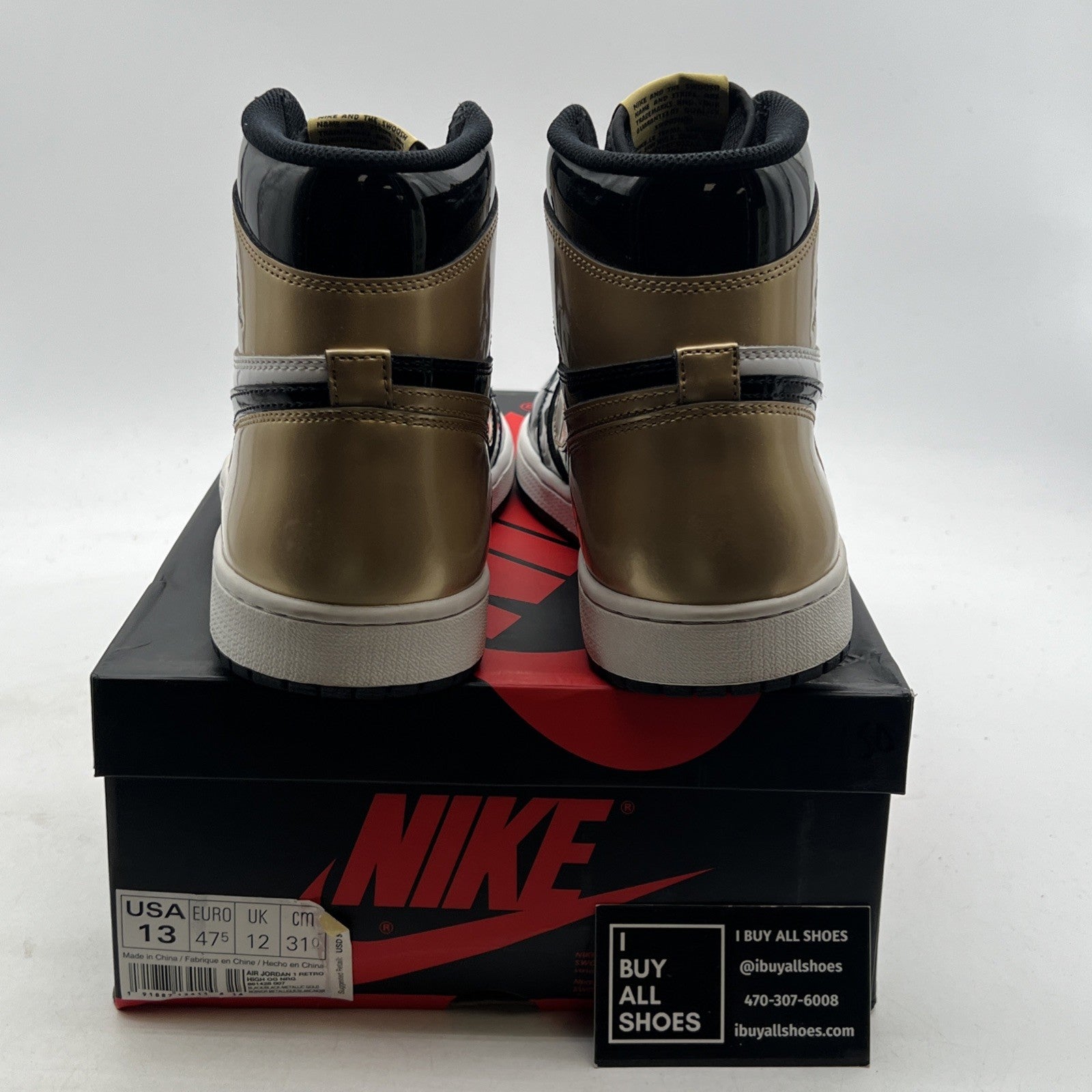 Size 13 - Air Jordan 1 Retro OG NRG High Gold Toe (861428-007)