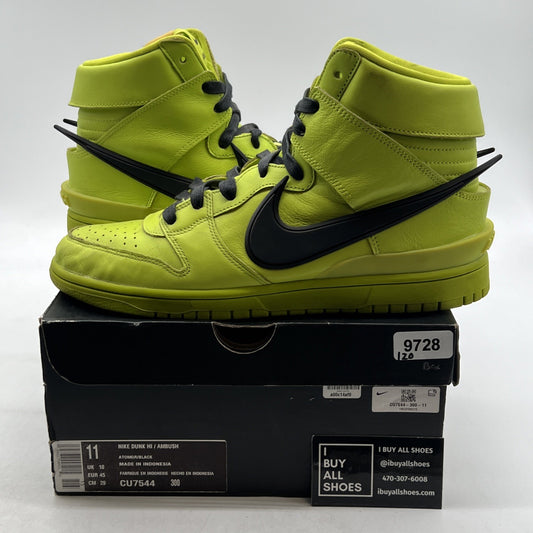 Size 11 - Nike AMBUSH x Dunk High Flash Lime (CU7544-300)