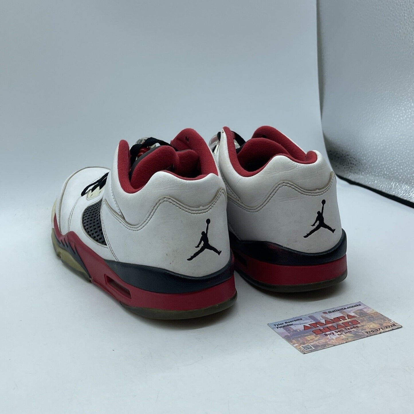 Size 11.5 - Air Jordan 5 Retro 2016 Low Fire Red Black White (819171-101)