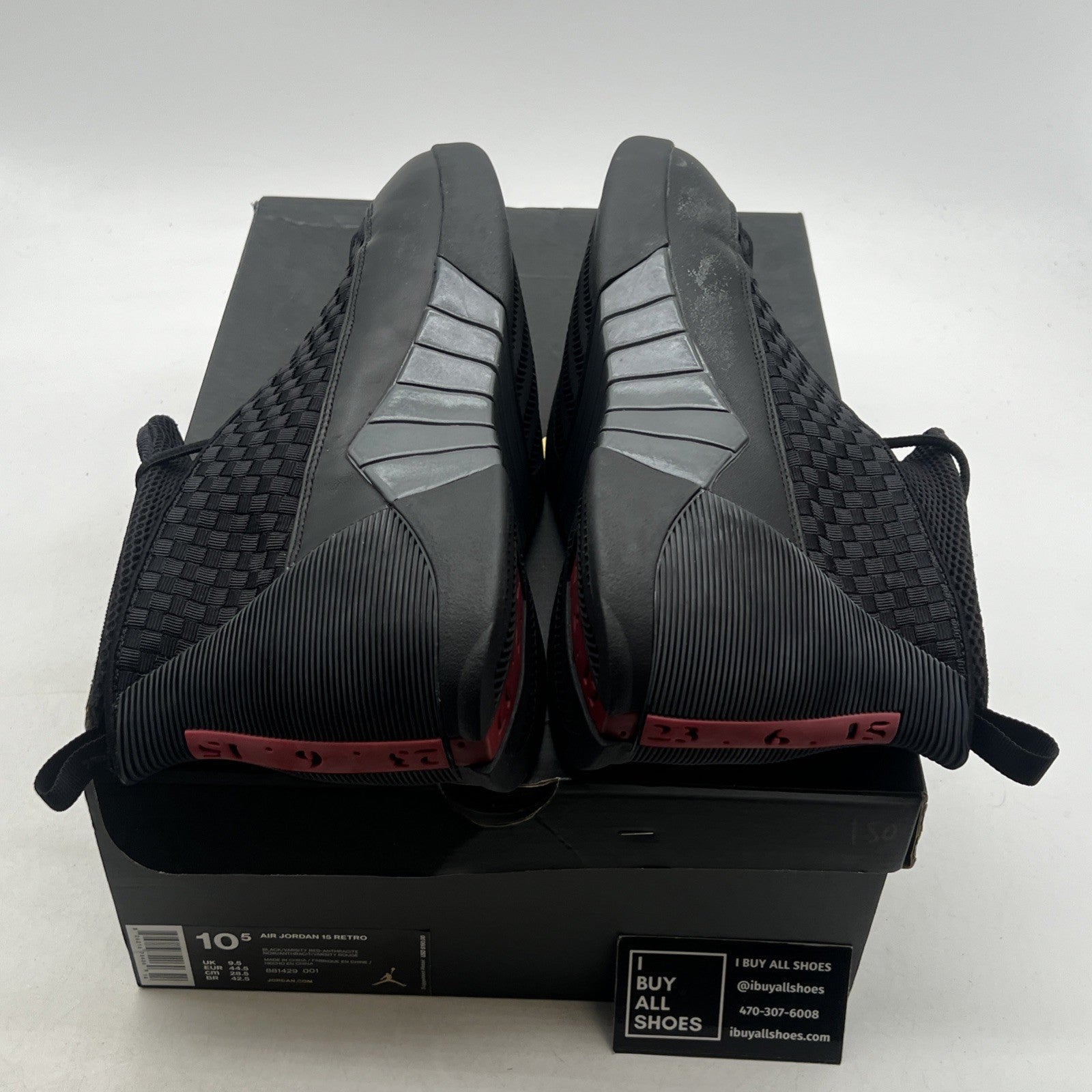 Size 10.5 - Air Jordan 15 Retro 2017 Stealth (881429-001)
