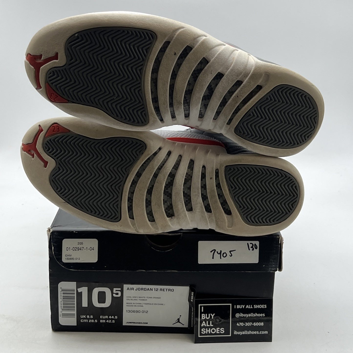 Size 10.5 - Air Jordan 12 Retro Cool Grey (130690-012)