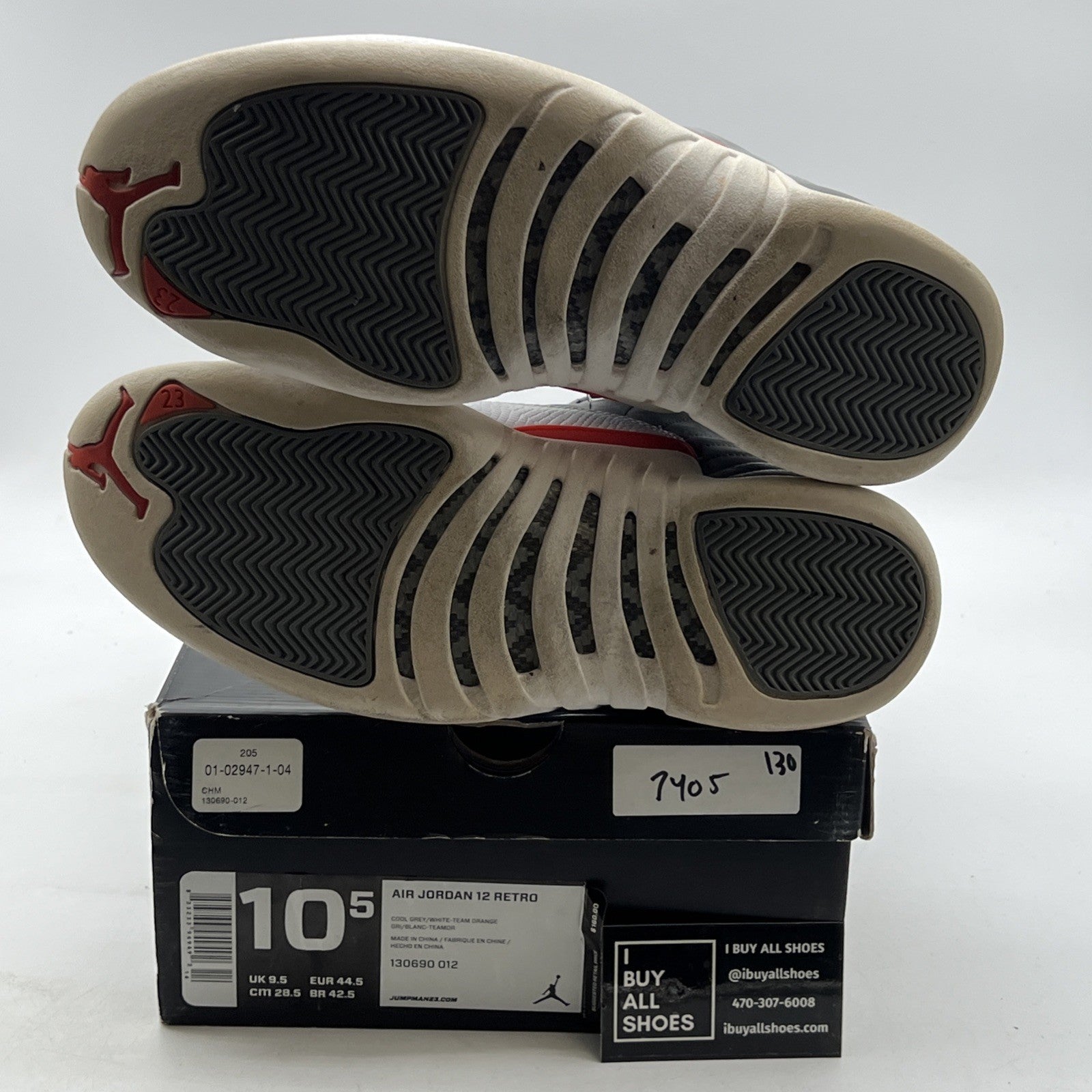 Size 10.5 - Air Jordan 12 Retro Cool Grey (130690-012)