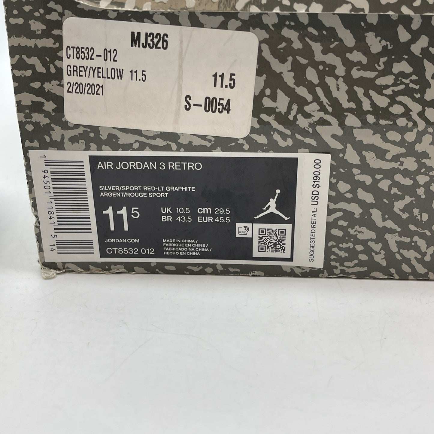 Size 11.5 - Jordan 6 Retro Mid Georgetown Grey White Suede (CT85332-012)