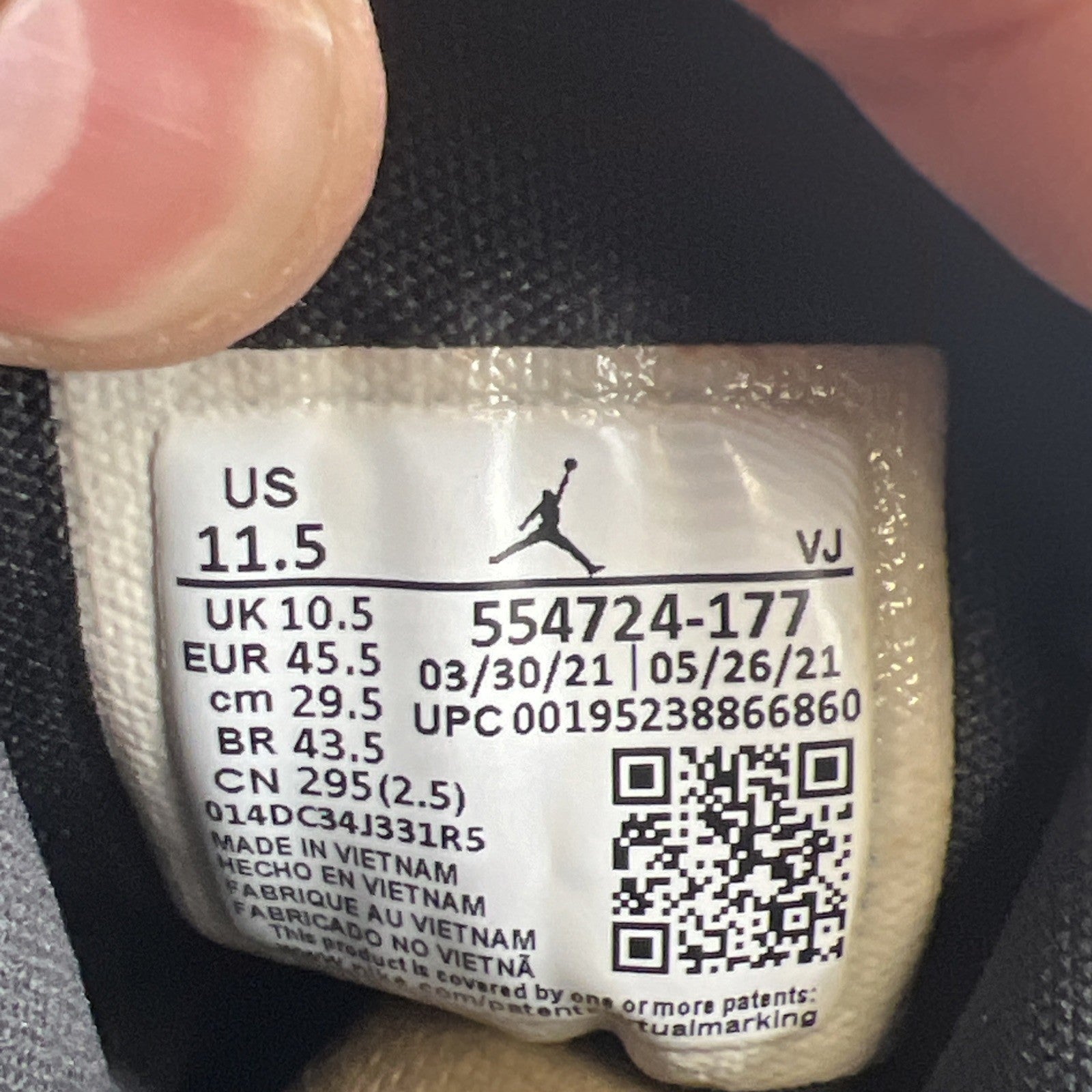 Size 11.5 - Air Jordan 1 Mid Black University Gold (554724-177)