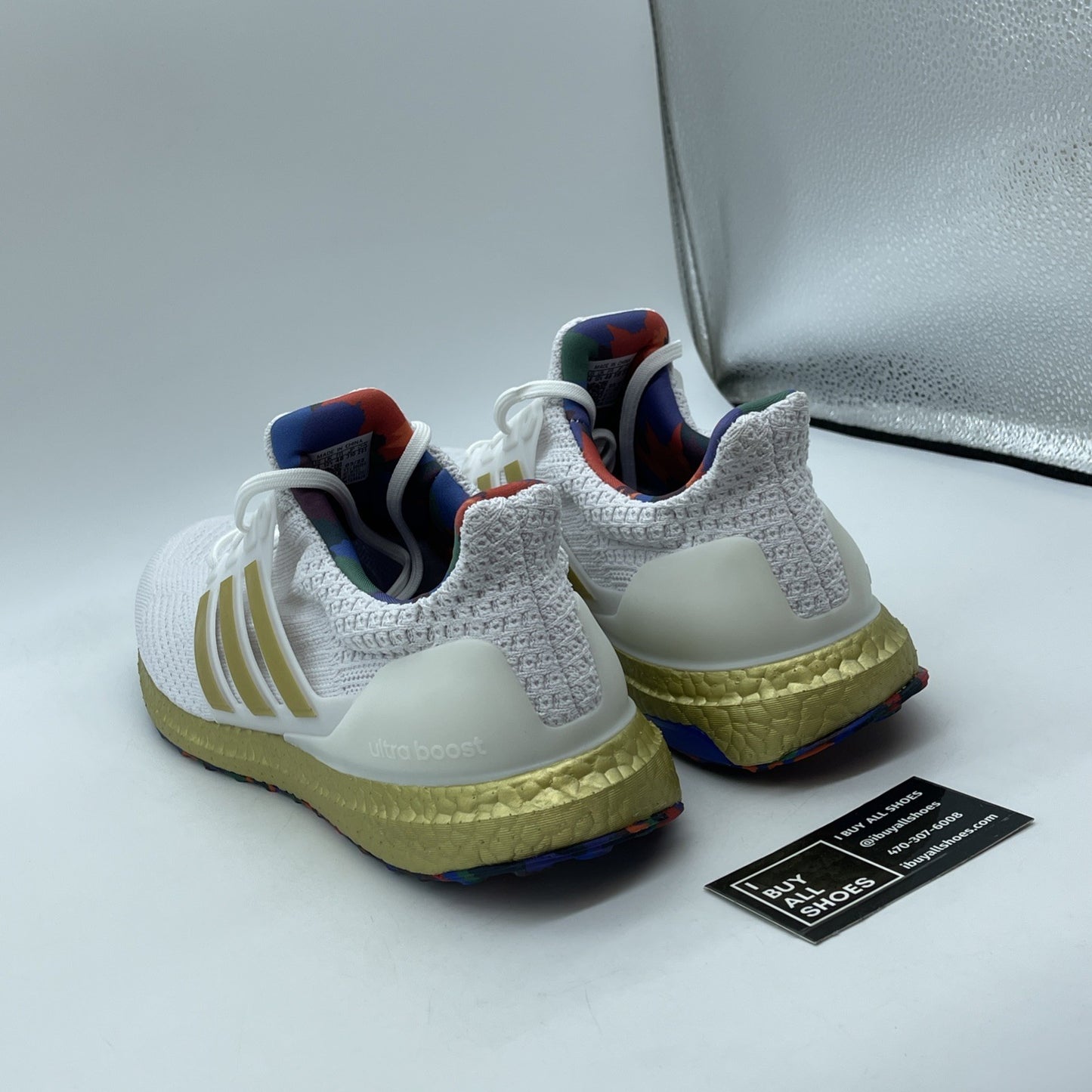 Size 14W - adidas UltraBoost 5.0 DNA Title IX White Gold Suede (HP7425)