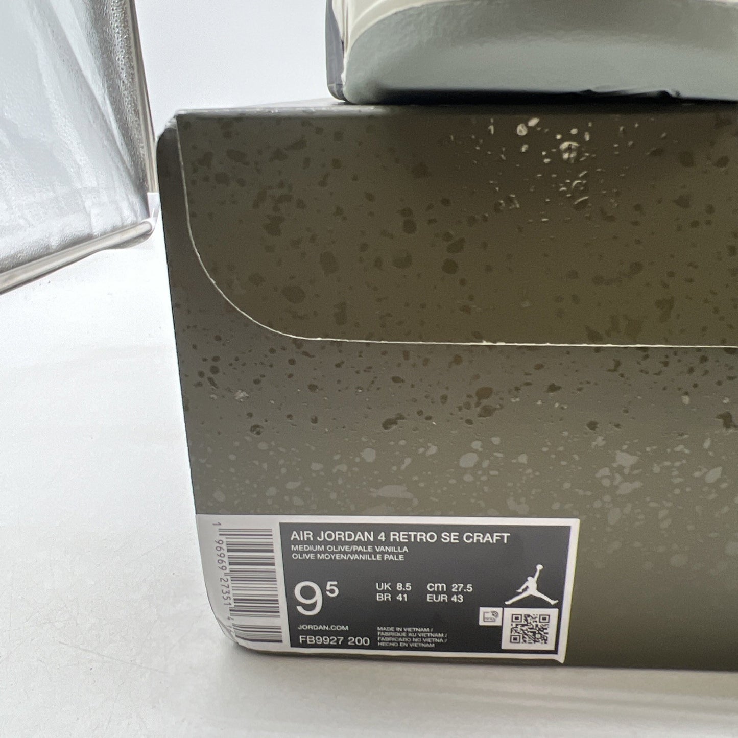 Size 9.5 - Air Jordan 4 SE Retro Low Craft - Olive (FB9927-200)