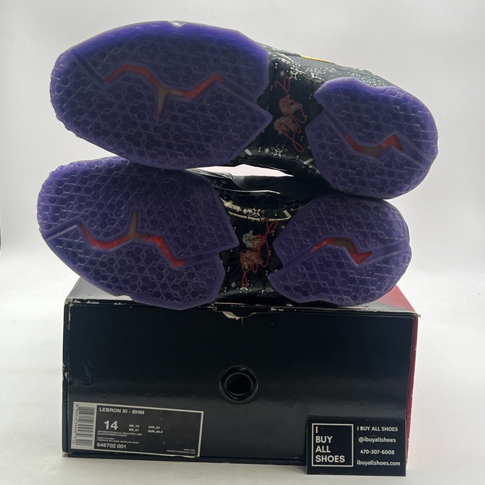 Size 14 - Nike LeBron 11 BHM - (646702-001)