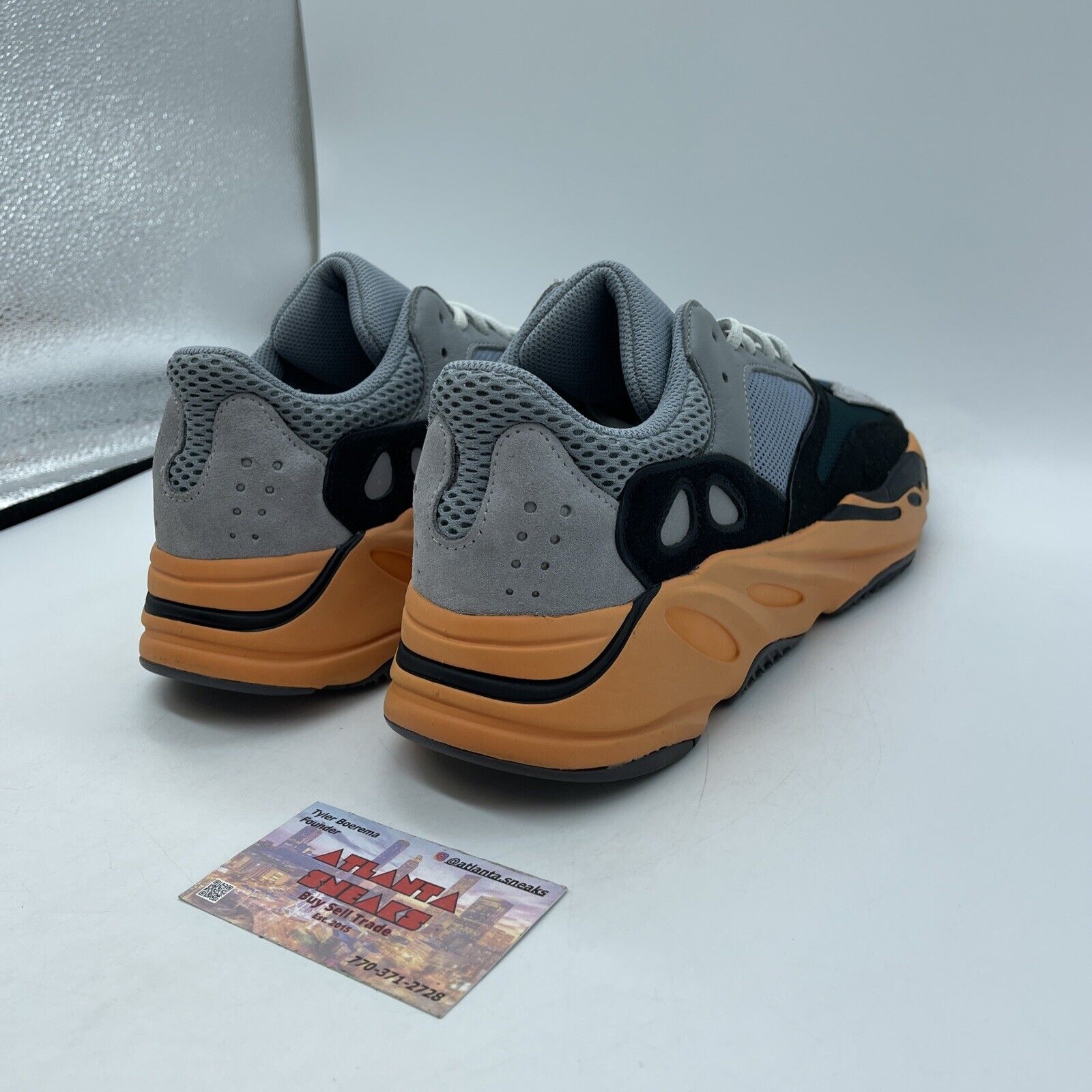 Size 9.5 - adidas Yeezy Boost 700 Wash Orange Grey Black Blue Suede (GW0296)