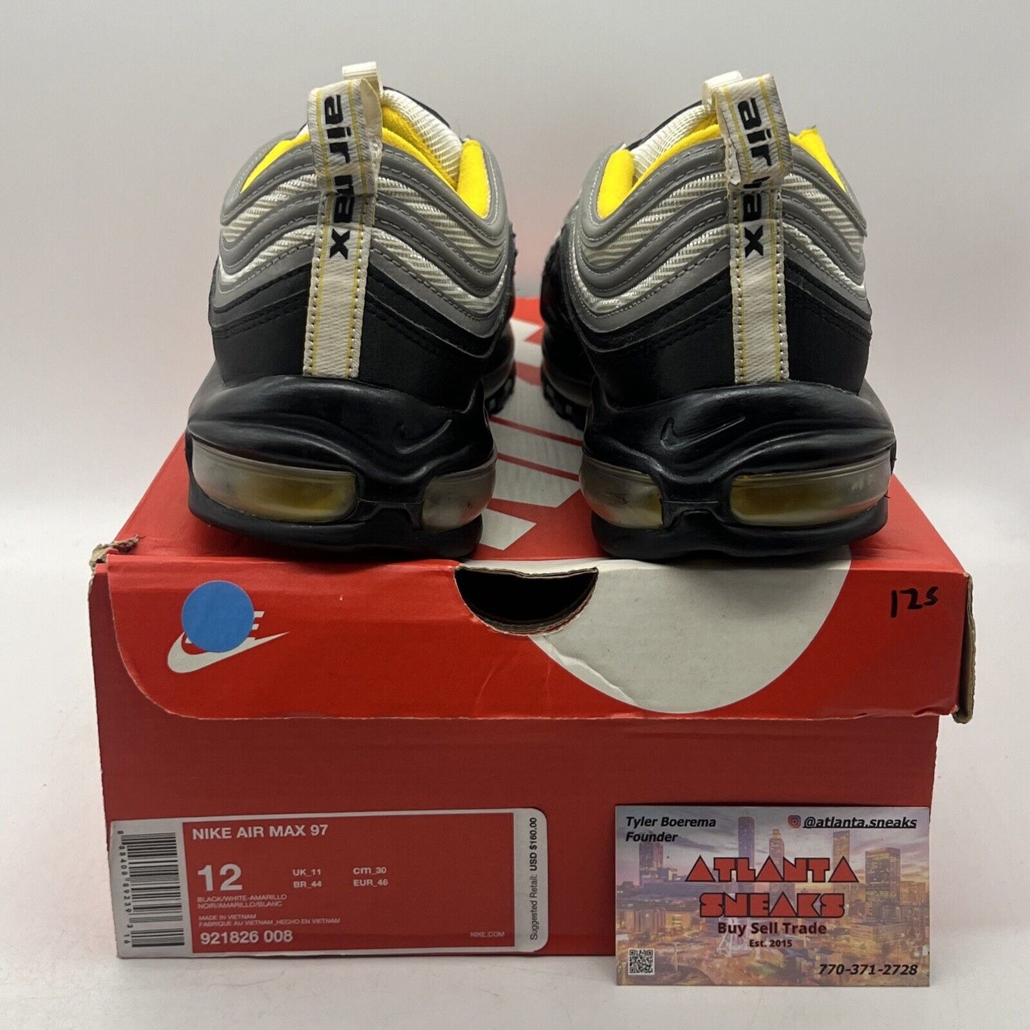 Size 12 - Nike Air Max 97 Steelers Yellow Grey Black