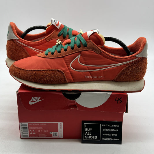 Size 11 - Nike Waffle Trainer 2 First Use - Orange (DH4390-800)