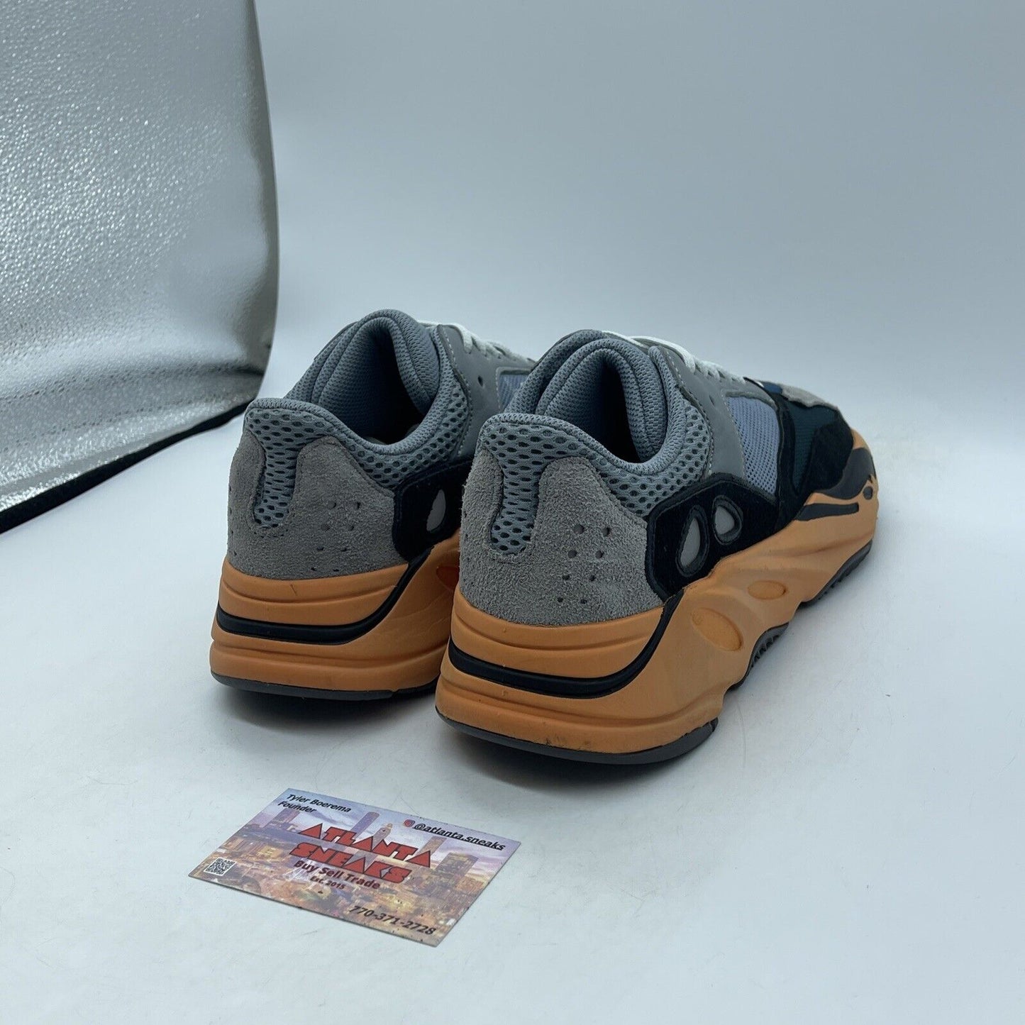 Size 9 - adidas Yeezy Boost 700 Wash Orange Black Grey Suede Leather (GW0296)