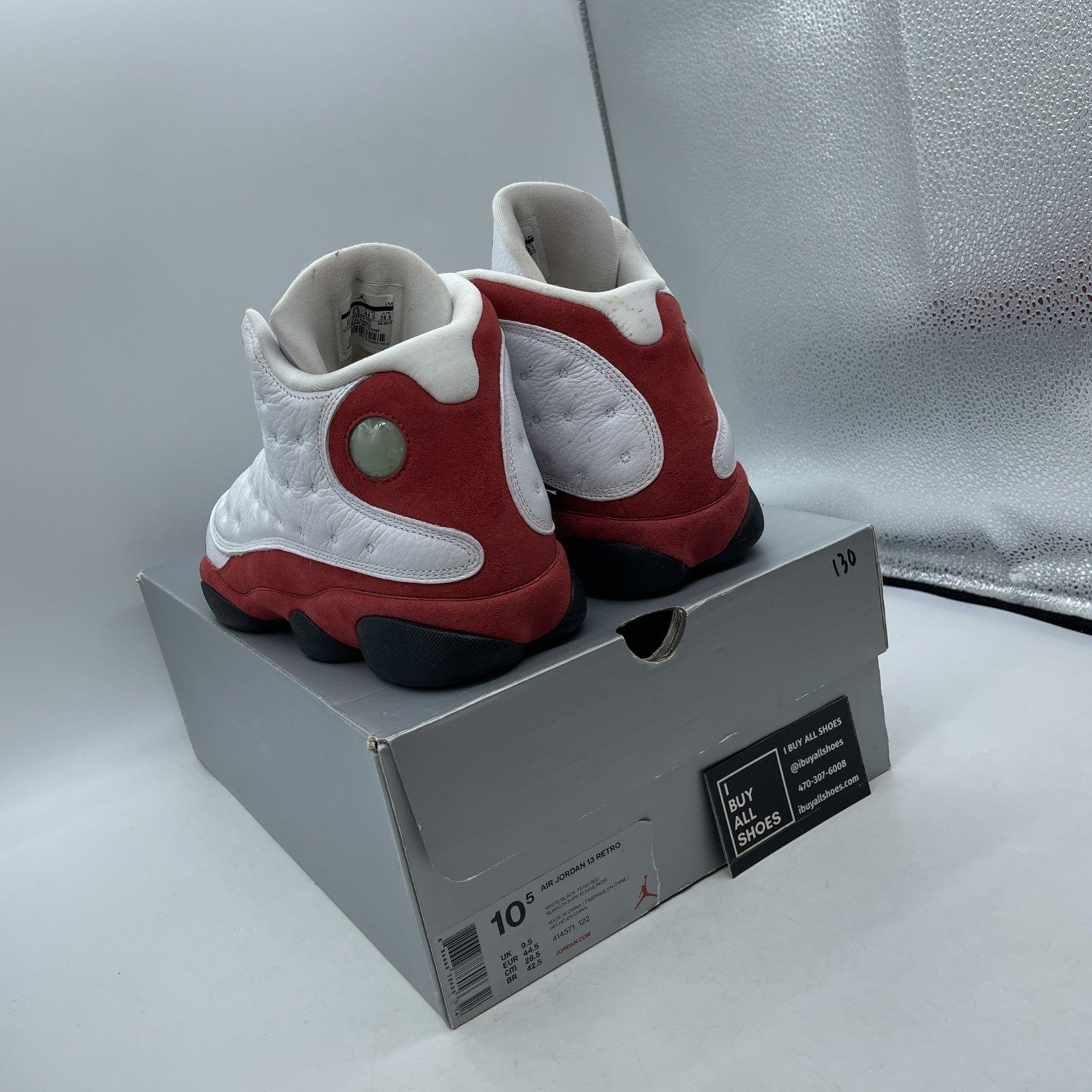 Size 10.5 - Jordan 13 Retro Chicago Red White Suede Leather (414571-122)