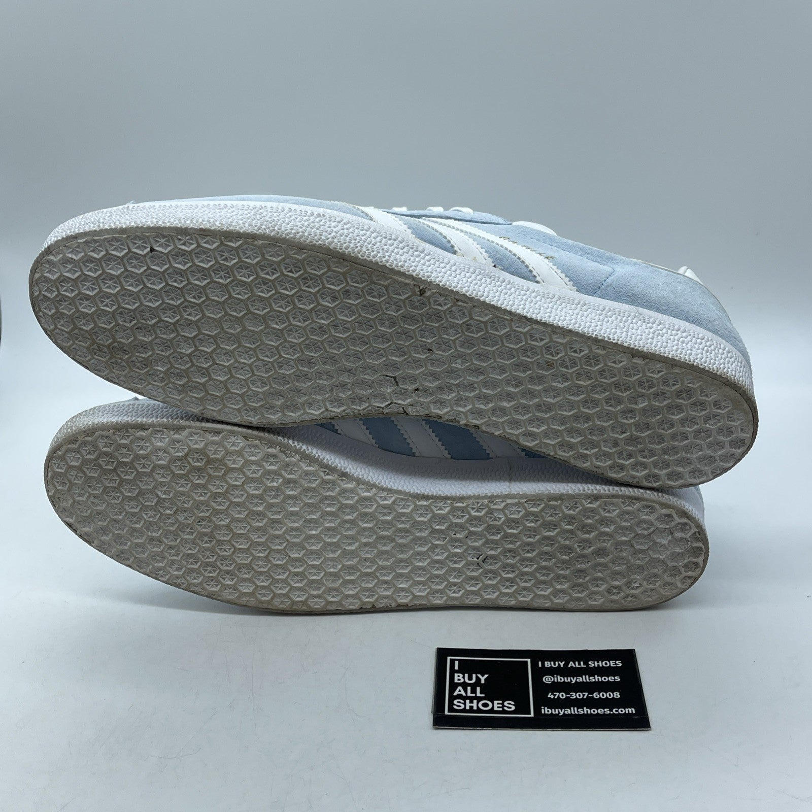 Size 11.5 - adidas Gazelle Clear Sky White Blue Suede Leather (BB5481)