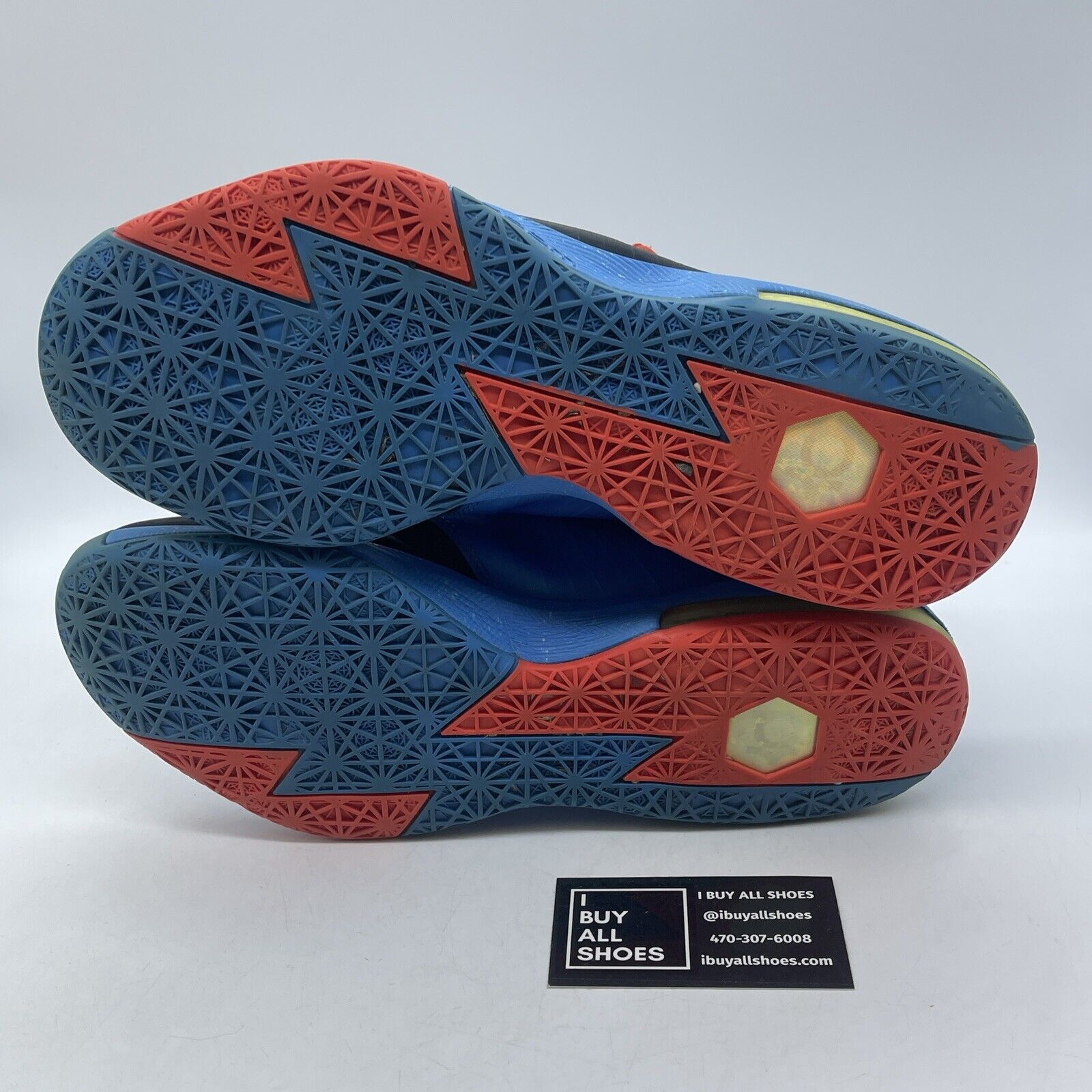 Size 10 - Nike KD 6 Away Black White Blue Orange Leather (599424-004)
