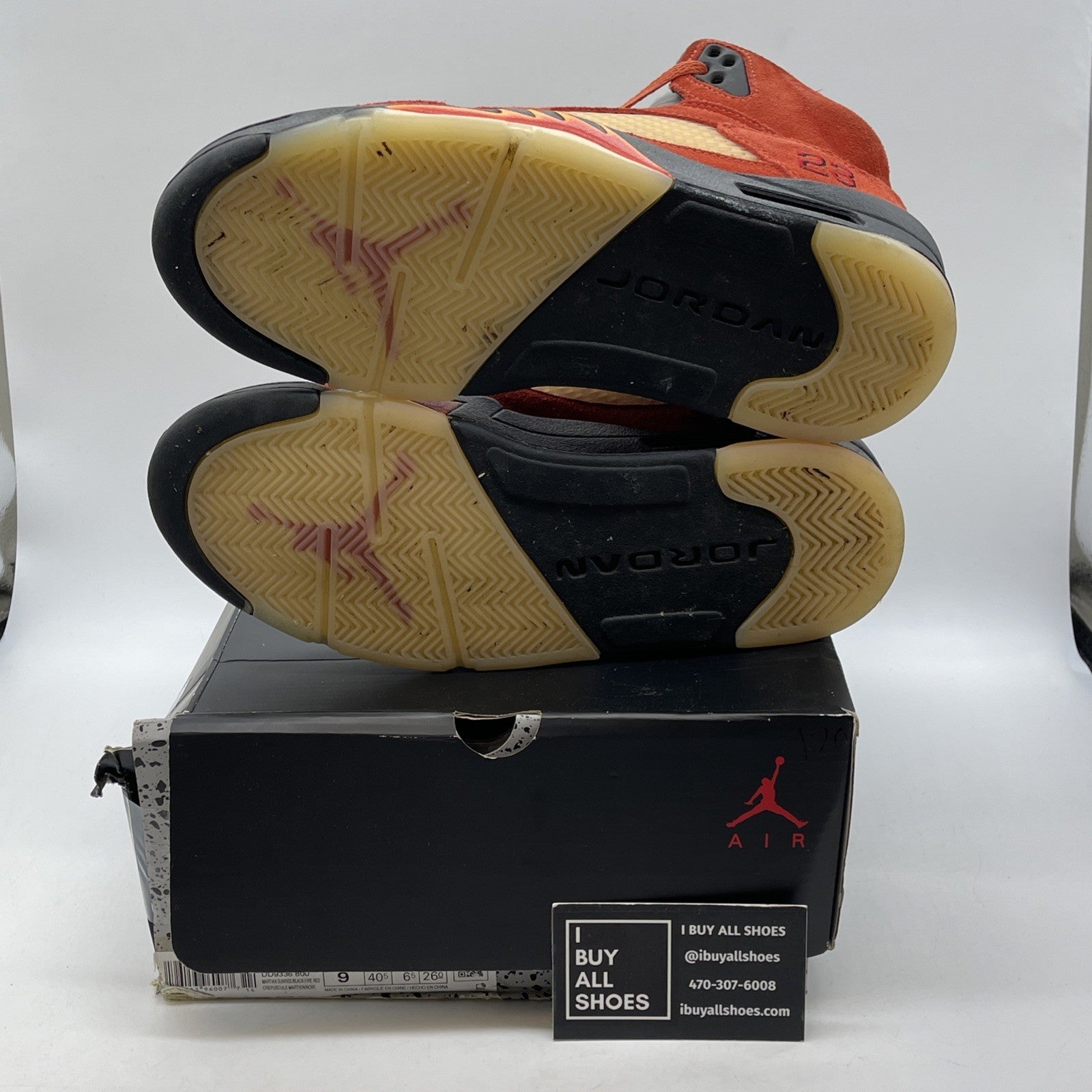 Size 9W - Air Jordan 5 Retro Dunk on Mars Orange Black Suede (DD9336-800)