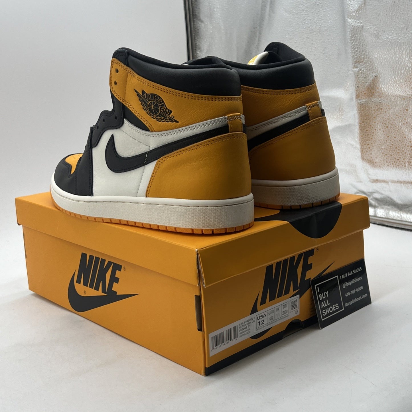 Size 12 - Air Jordan 1 Retro OG High Yellow Toe (5550887-711)