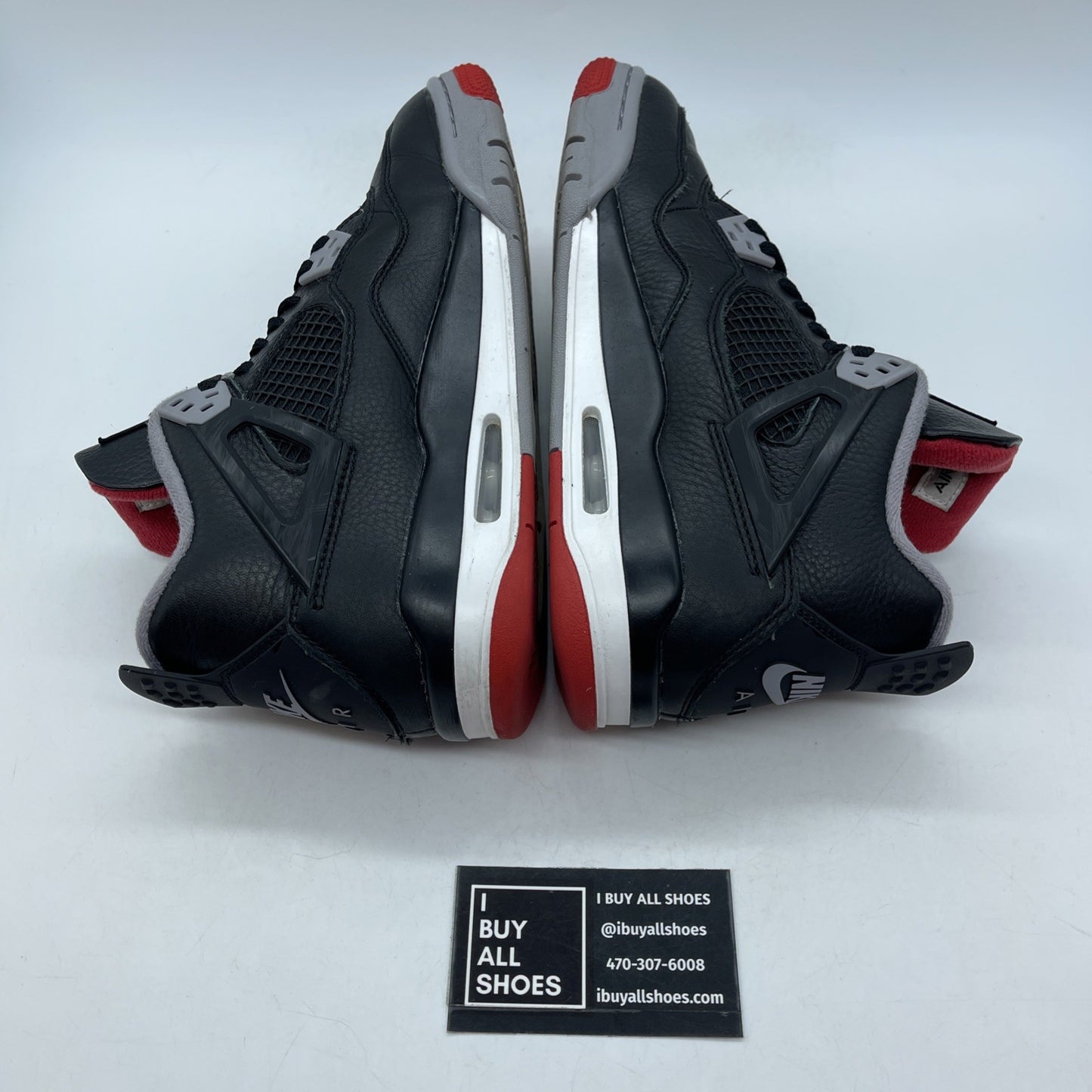 Size 7Y - Air Jordan 4 Retro Bred Reimagined Black Grey Leather (FQ8213-006)