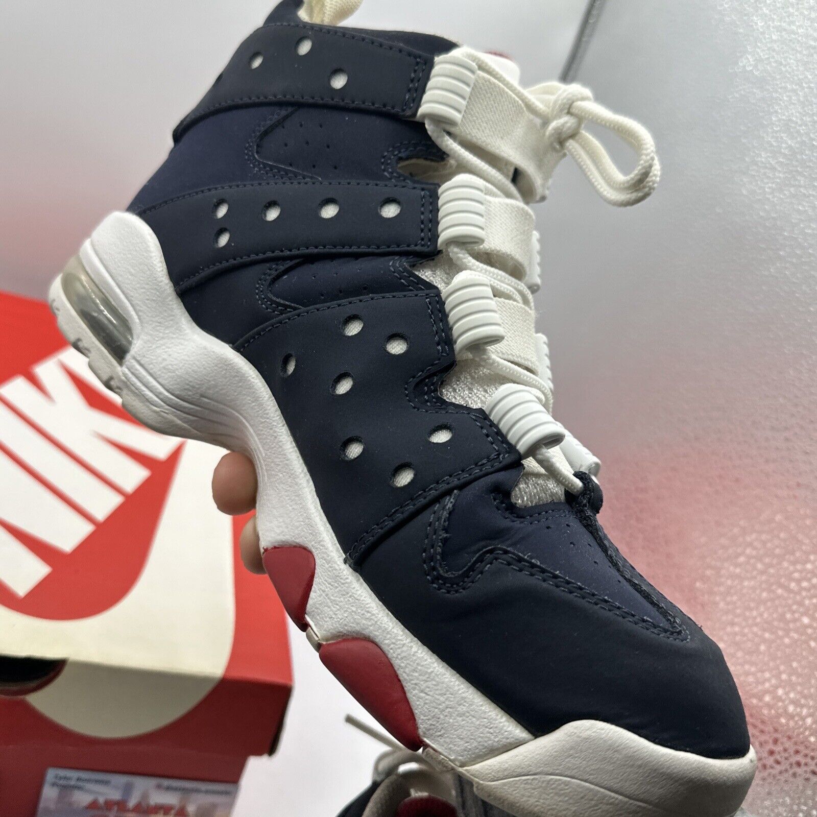 Size 8.5 - Nike Air Max2 CB 94 Obsidian Red White 2015 OG All Rare Air Barkley