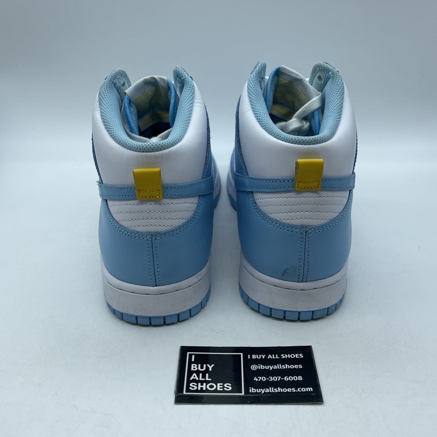 Size 12 - Nike Dunk High Blue Chill White Yellow Leather (DD1399-401)