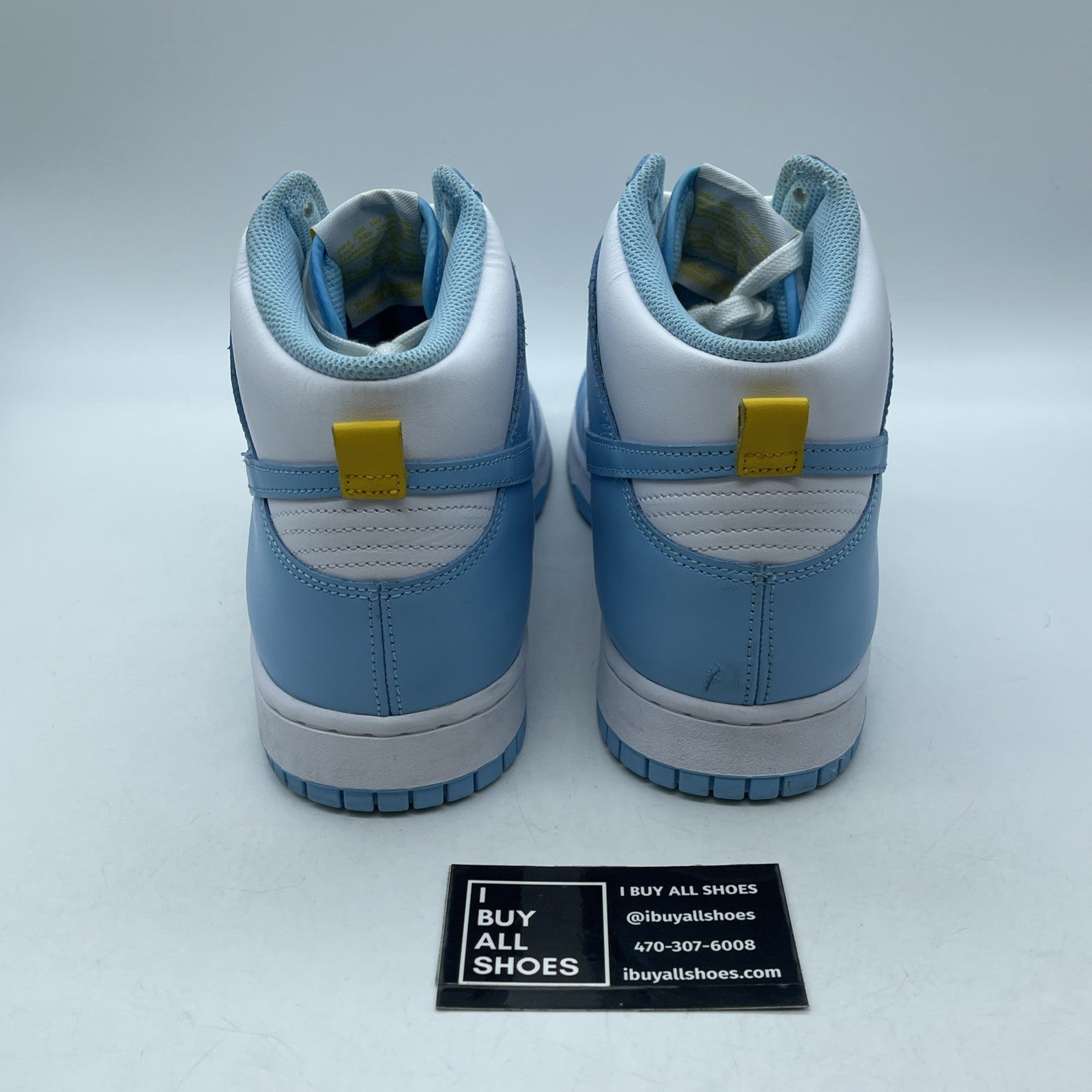 Size 12 - Nike Dunk High Blue Chill White Yellow Leather (DD1399-401)