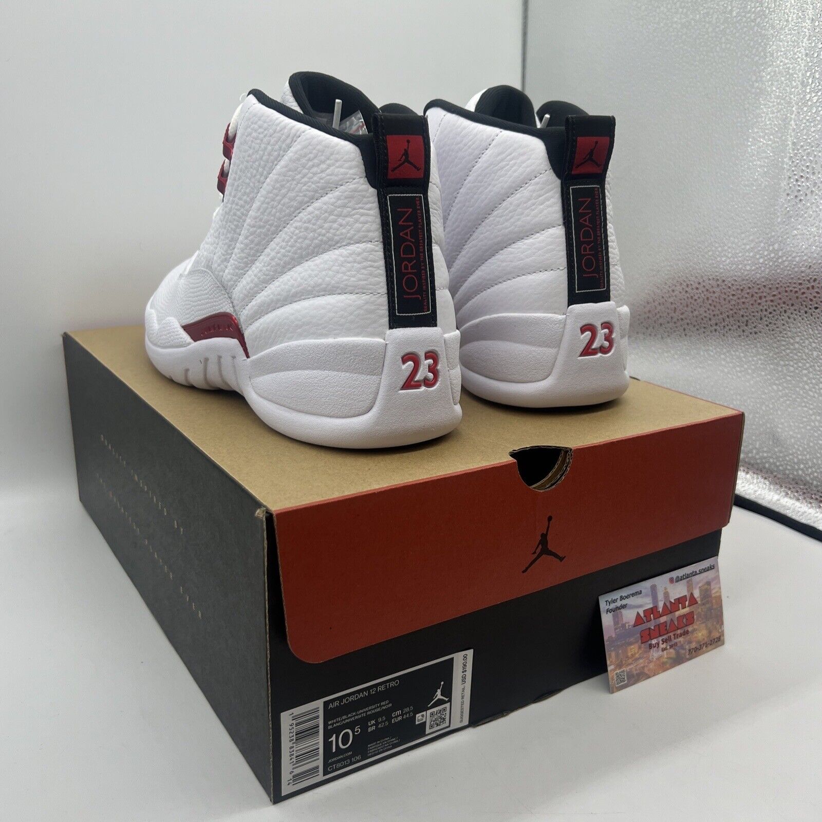 Size 10.5 - Jordan 12 Retro Twist 2021 Brand New Og All White Black Red