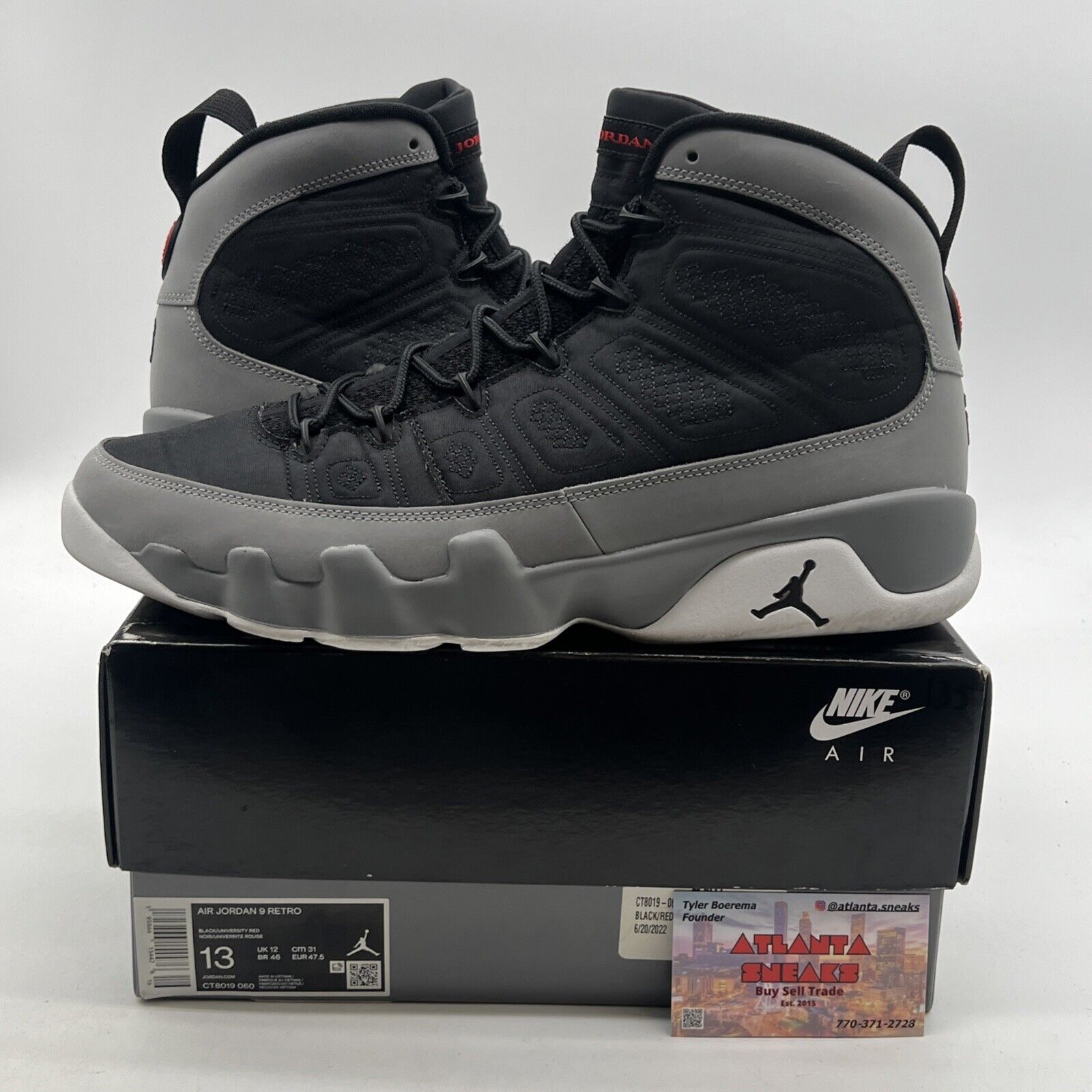 Size 13 - Air Jordan 9 Retro Particle Gray 2022 (CT8019-060)