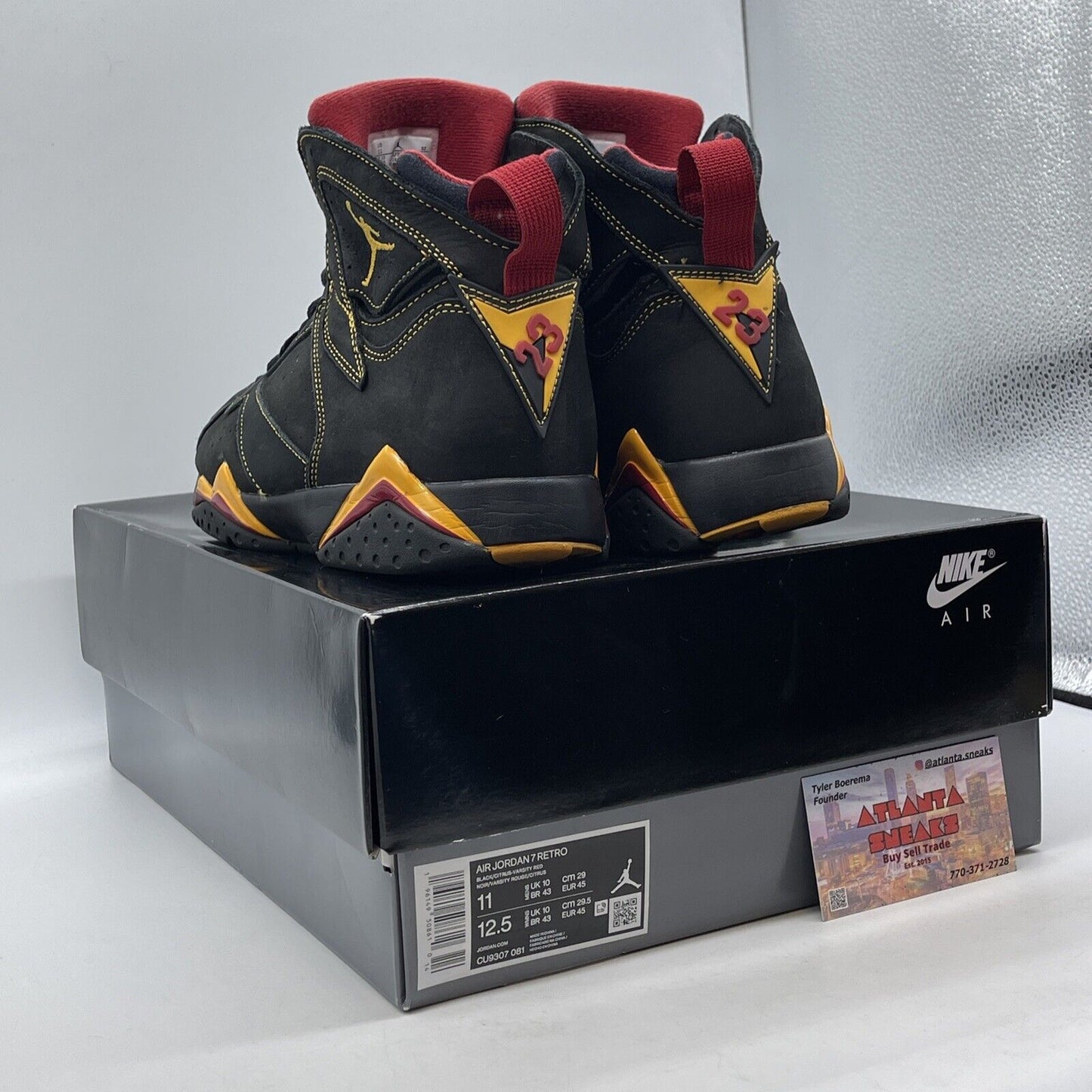 Size 11 - Jordan 7 Retro Citrus Black Orange Red Suede (CU9307-081)