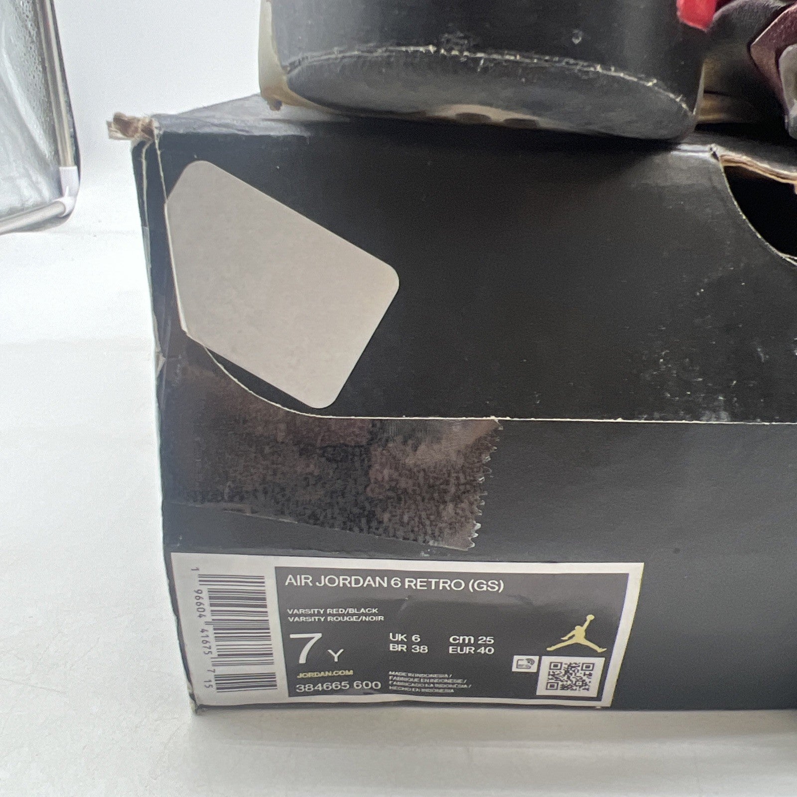 Size 7Y - Air Jordan 6 Retro Toro Bravo (384665-600)