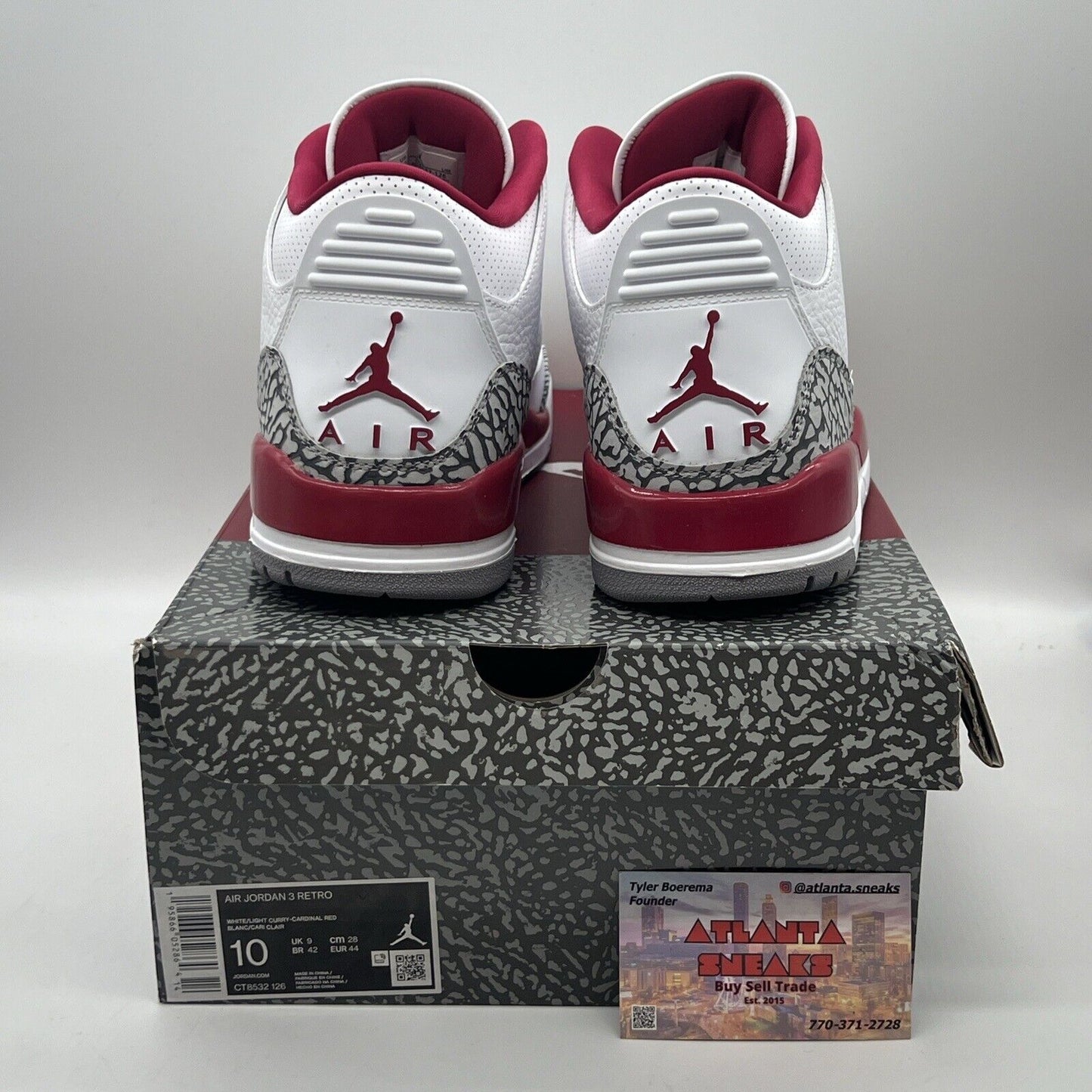 Size 10 - Jordan 3 Retro Mid Cardinal Red Og All Brand New