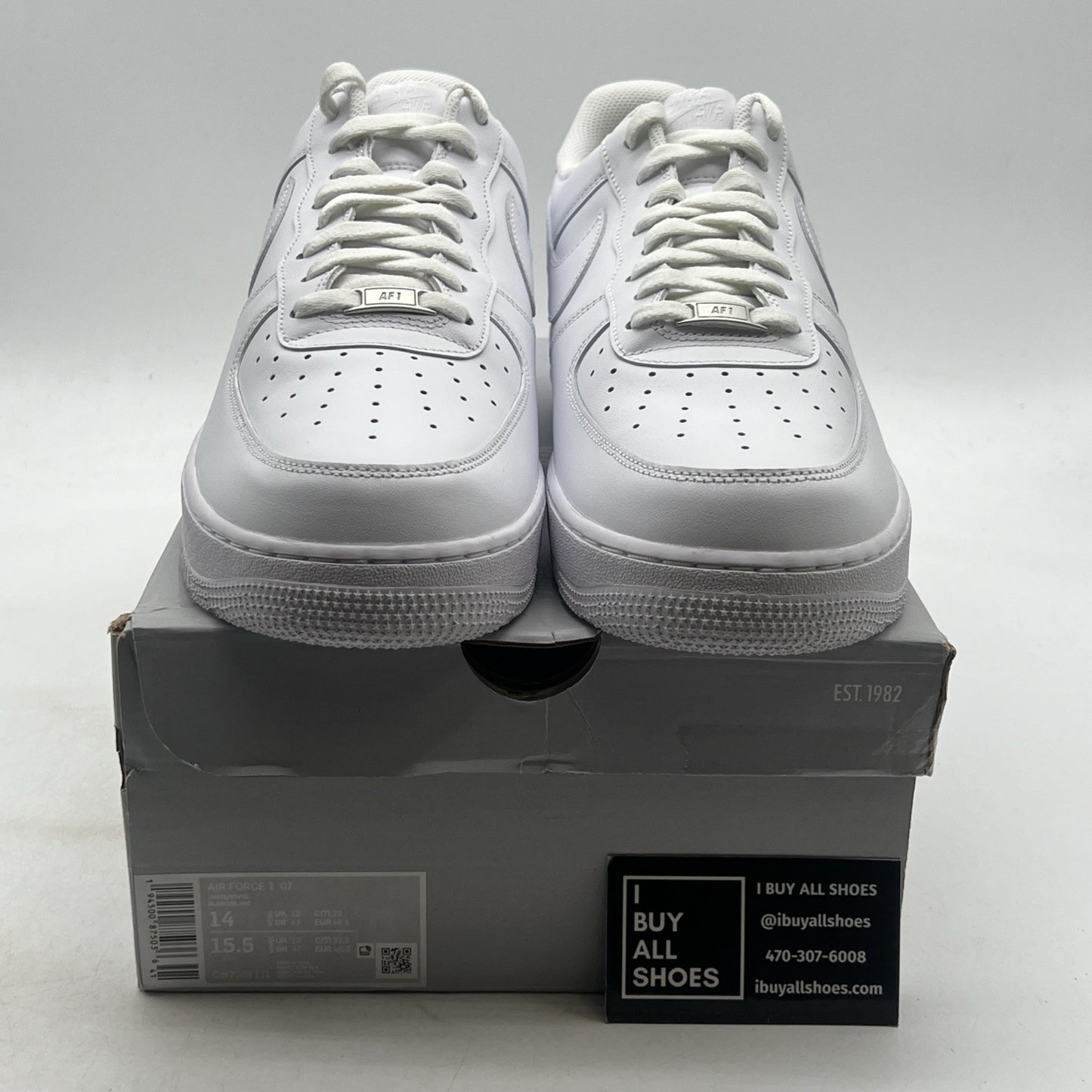Size 14 - Nike Air Force 1 '07 Low Triple White (CW2288-111)