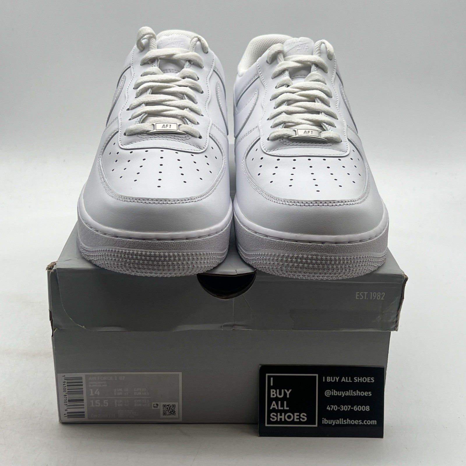 Size 14 - Nike Air Force 1 '07 Low Triple White (CW2288-111)