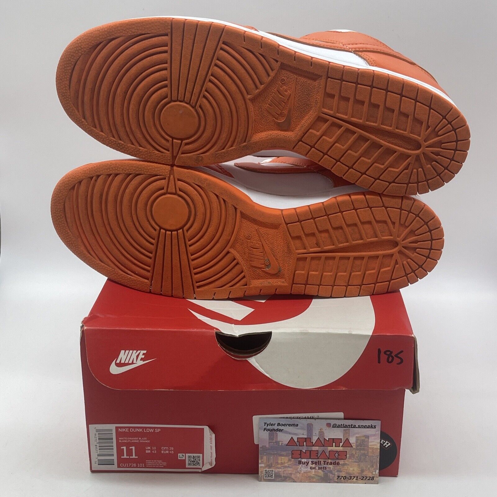 Size 11 - Nike Dunk Low Retro SP Syracuse 2020 Orange White Leather (CU1726-101)
