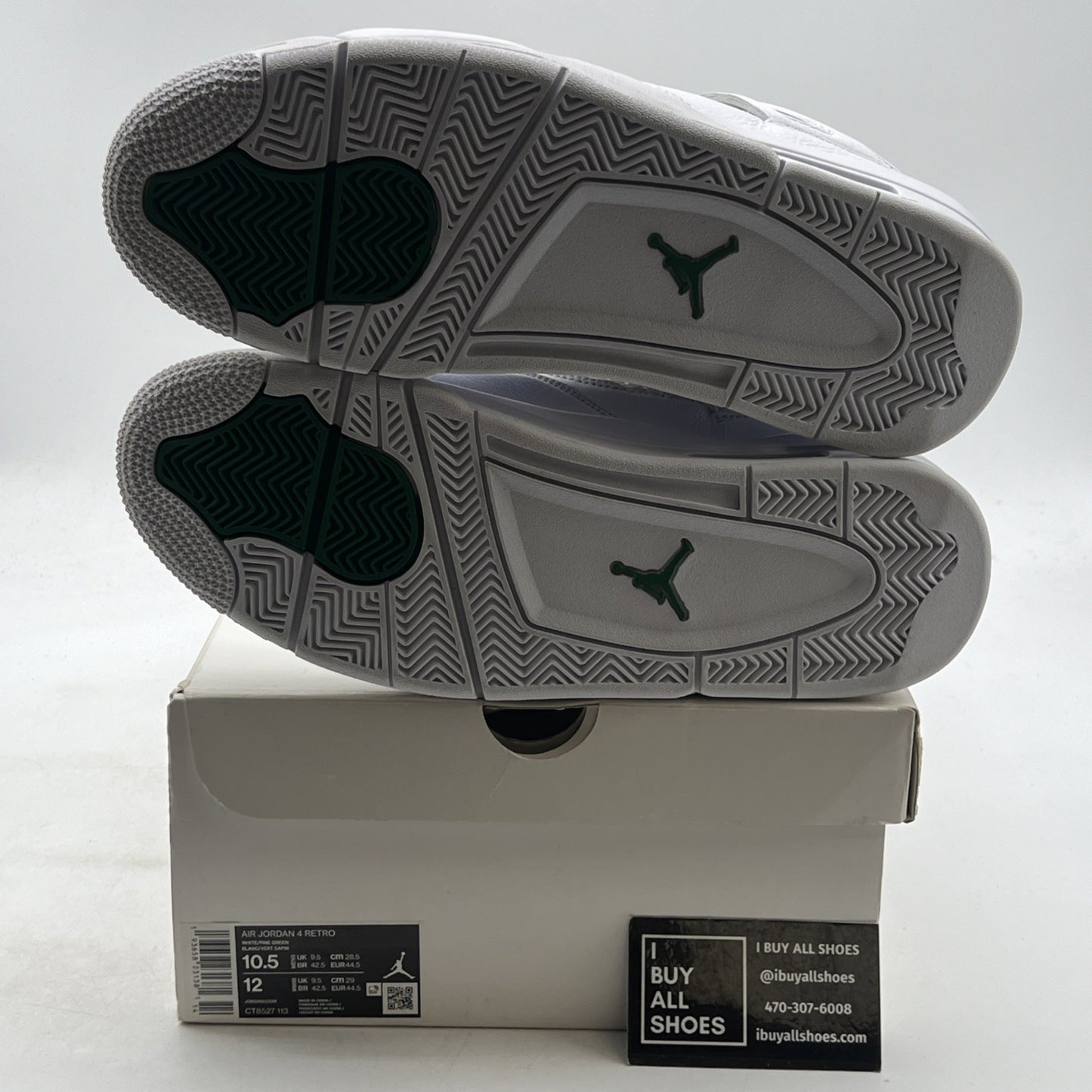 Size 10.5 - Air Jordan 4 Retro Green Metallic (CT8527-113)
