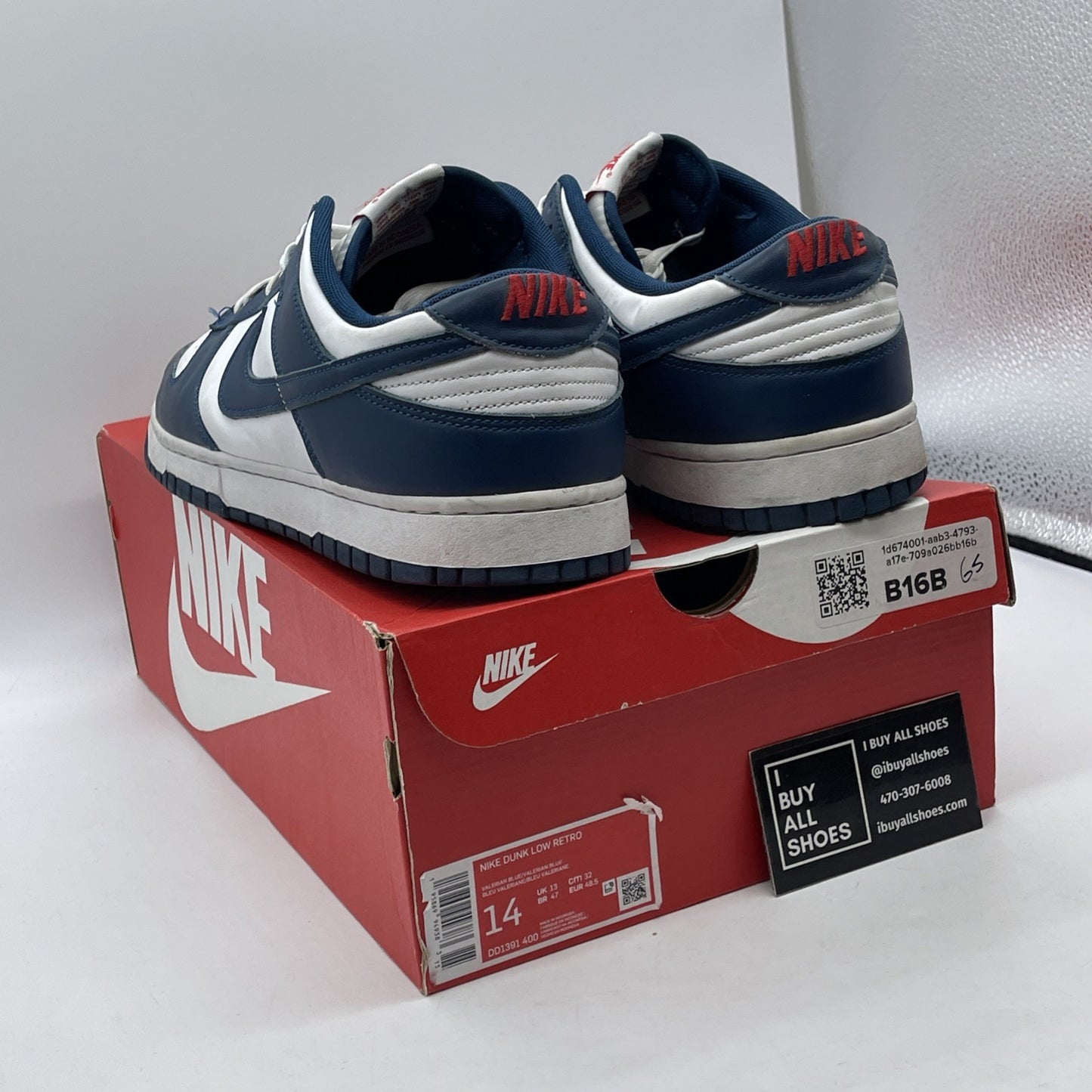 Size 14 - Nike Dunk Low Velarian Blue White Leather (DD1391-400)