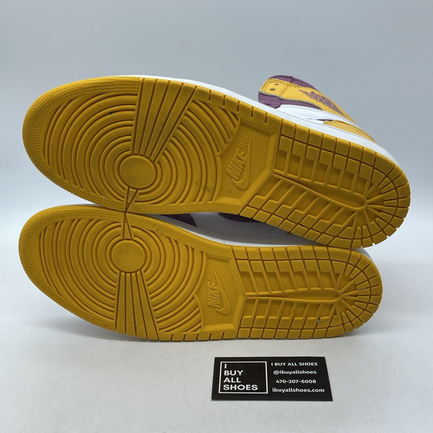 Size 10.5 - Jordan 1 Retro High OG Brotherhood Purple White Yellow (555088-706)