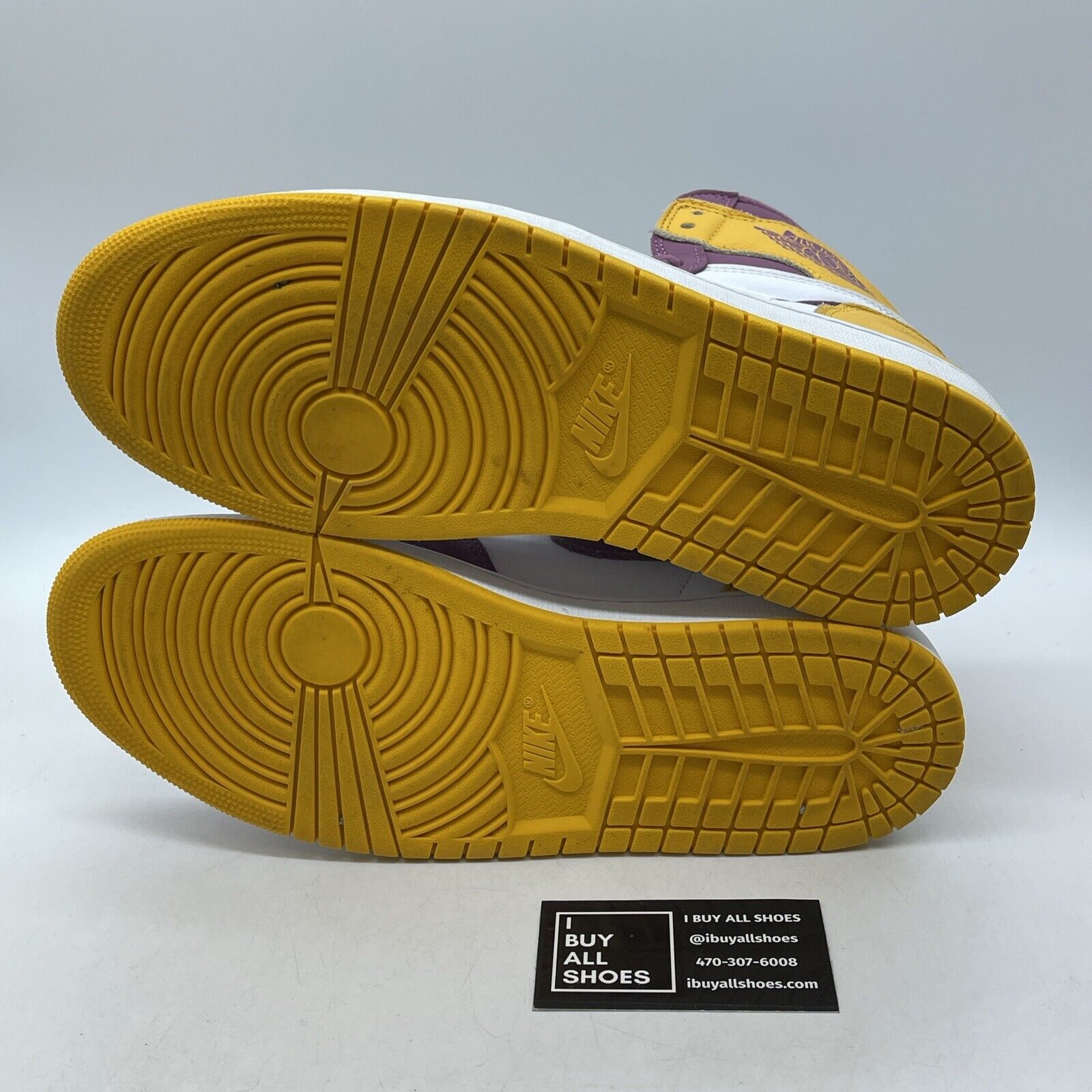 Size 10.5 - Jordan 1 Retro High OG Brotherhood Purple White Yellow (555088-706)